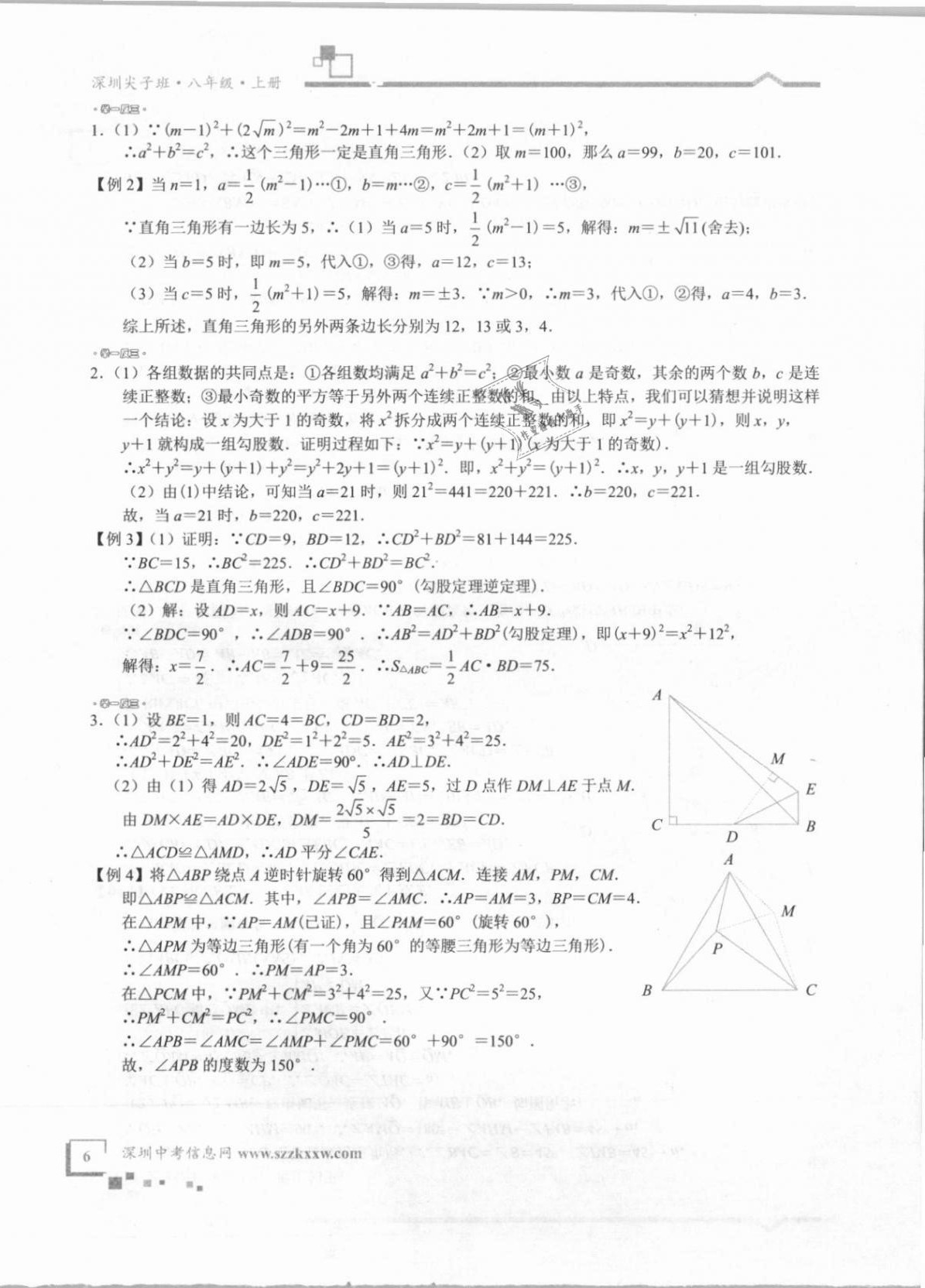 2020年優(yōu)藍(lán)數(shù)學(xué)深圳尖子班八年級上冊北師大版 第6頁