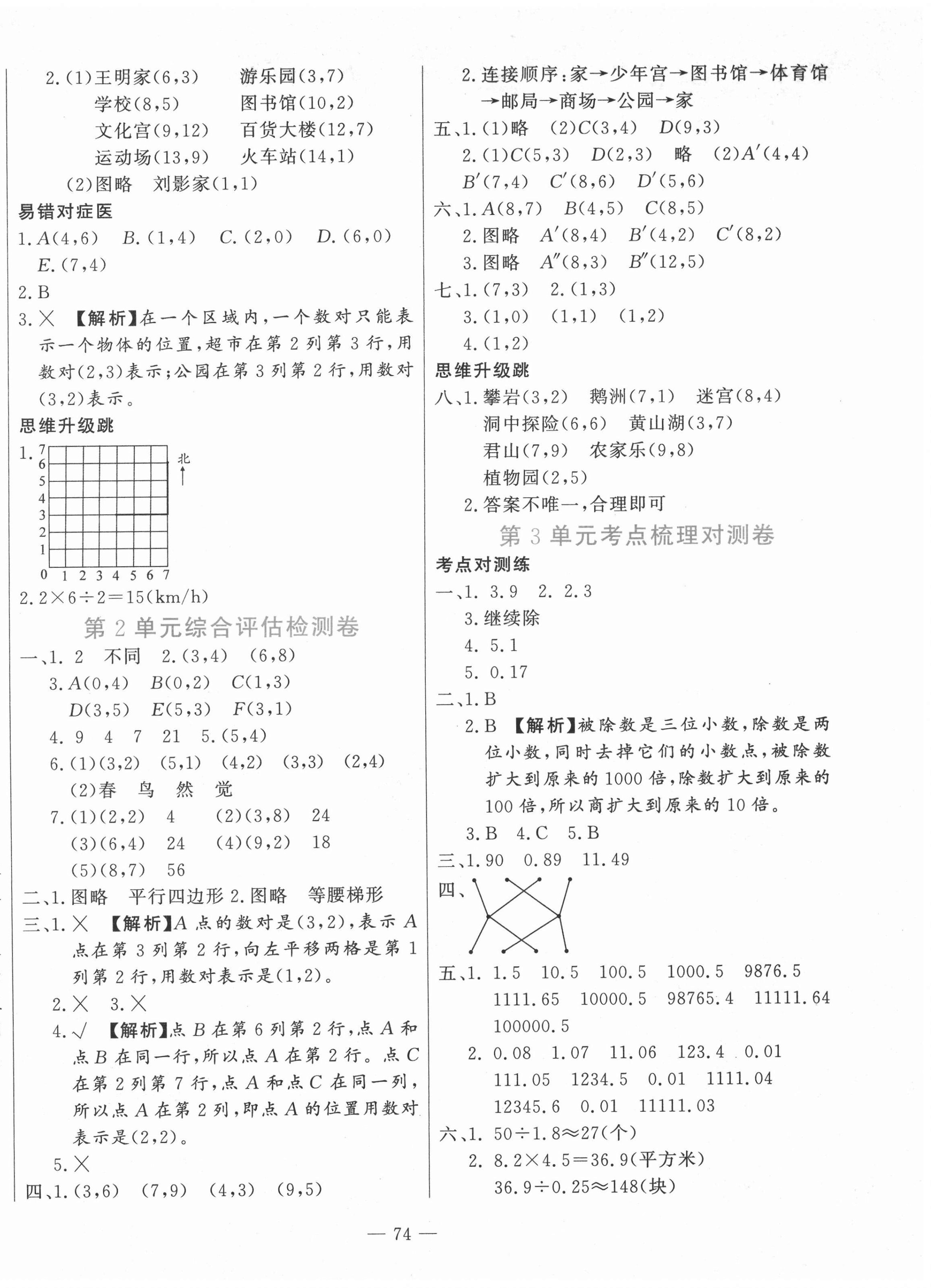 2020年梳理卷五年级数学上册人教版 第2页
