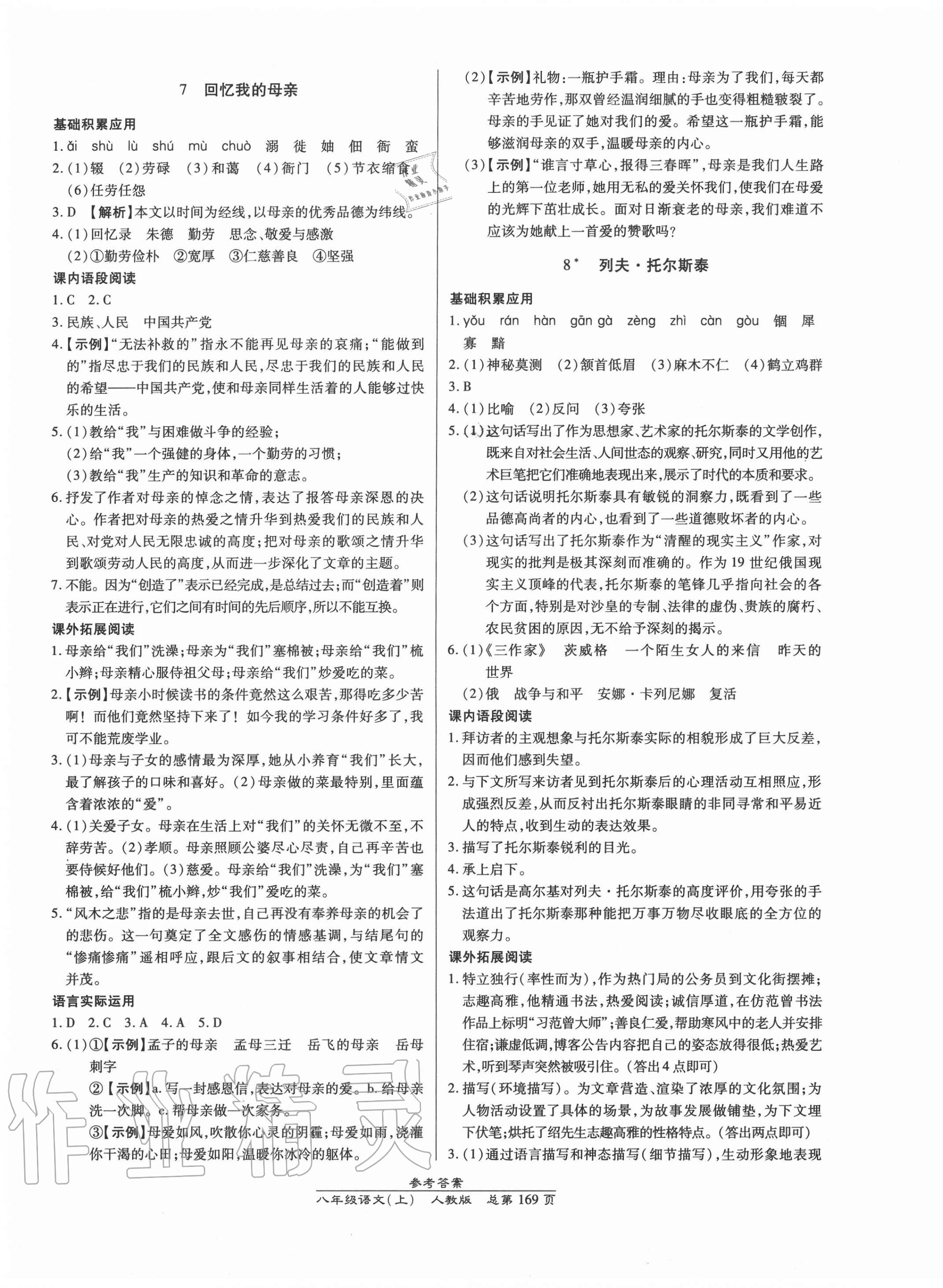 2020年汇文图书卓越课堂八年级语文上册人教版 第5页