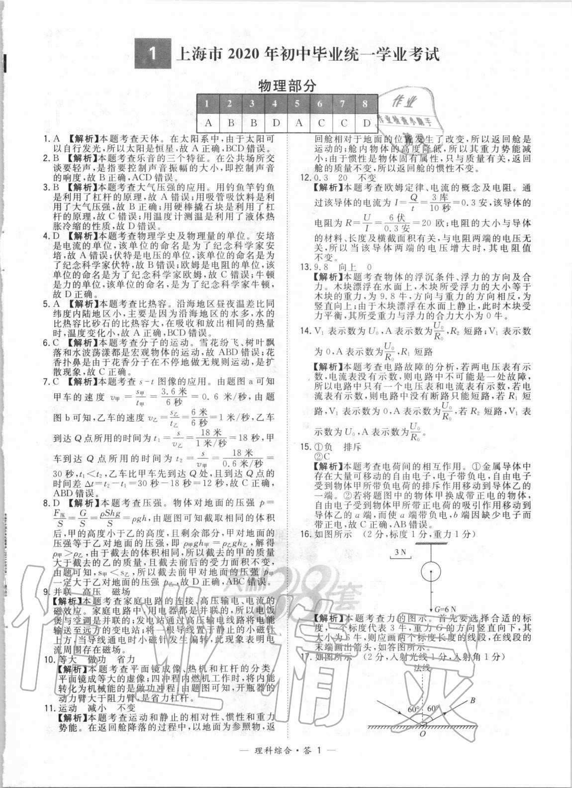 2021年天利38套新課標(biāo)全國(guó)中考試題精選理科綜合 第1頁