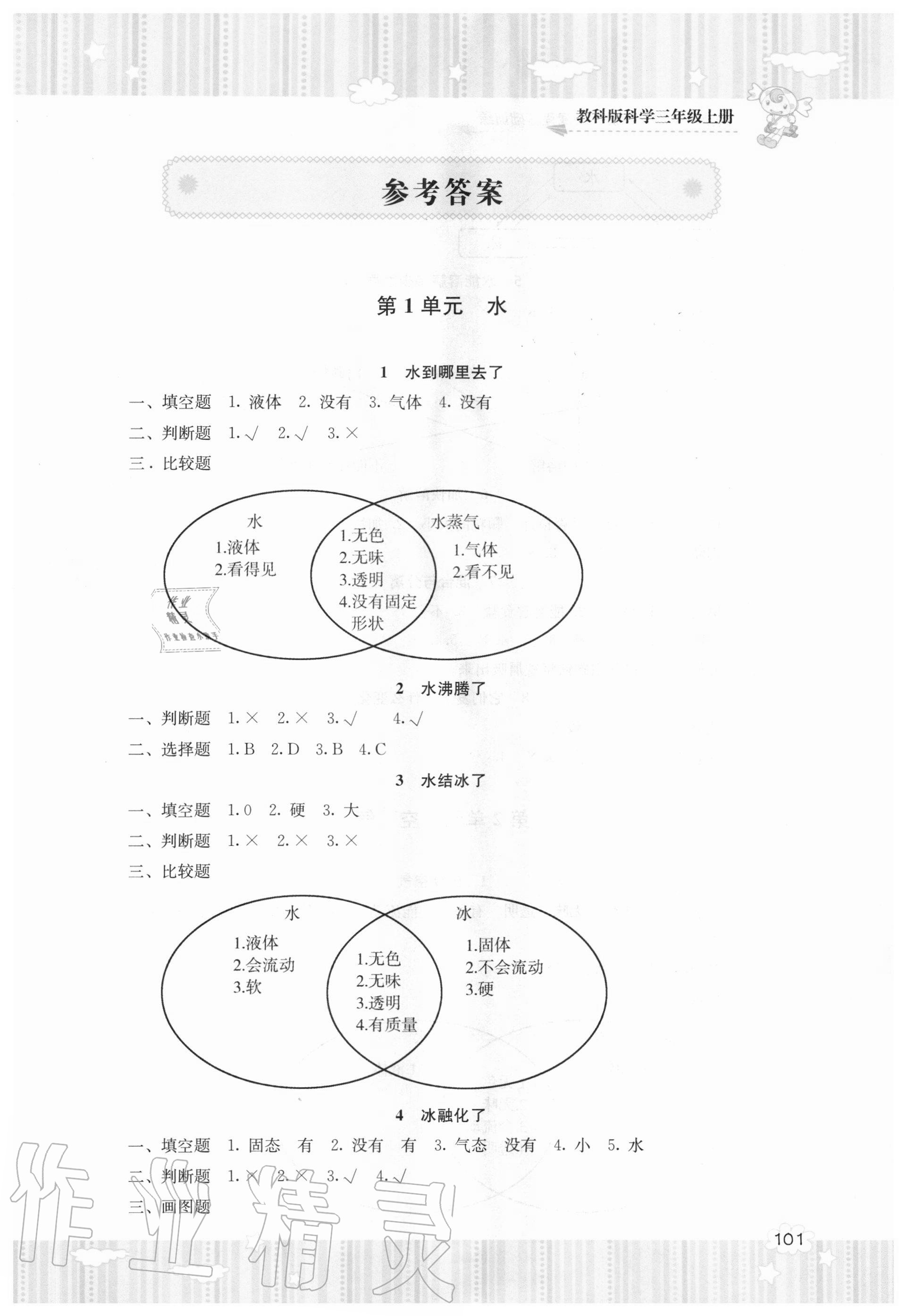 2020年同步实践评价课程基础训练三年级科学上册教科版 第1页