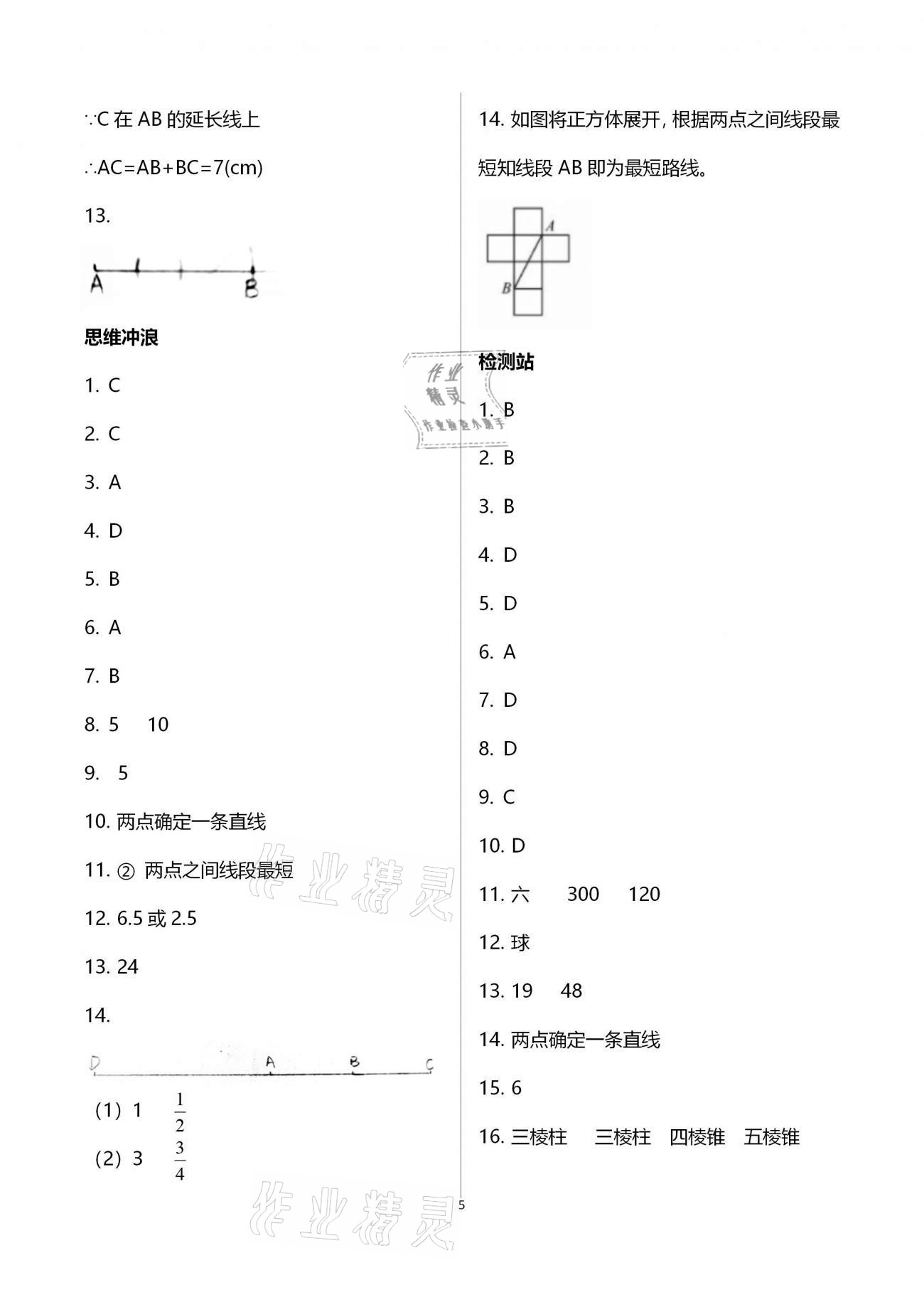 2020年行知天下七年級(jí)數(shù)學(xué)上冊(cè)青島版 第5頁(yè)