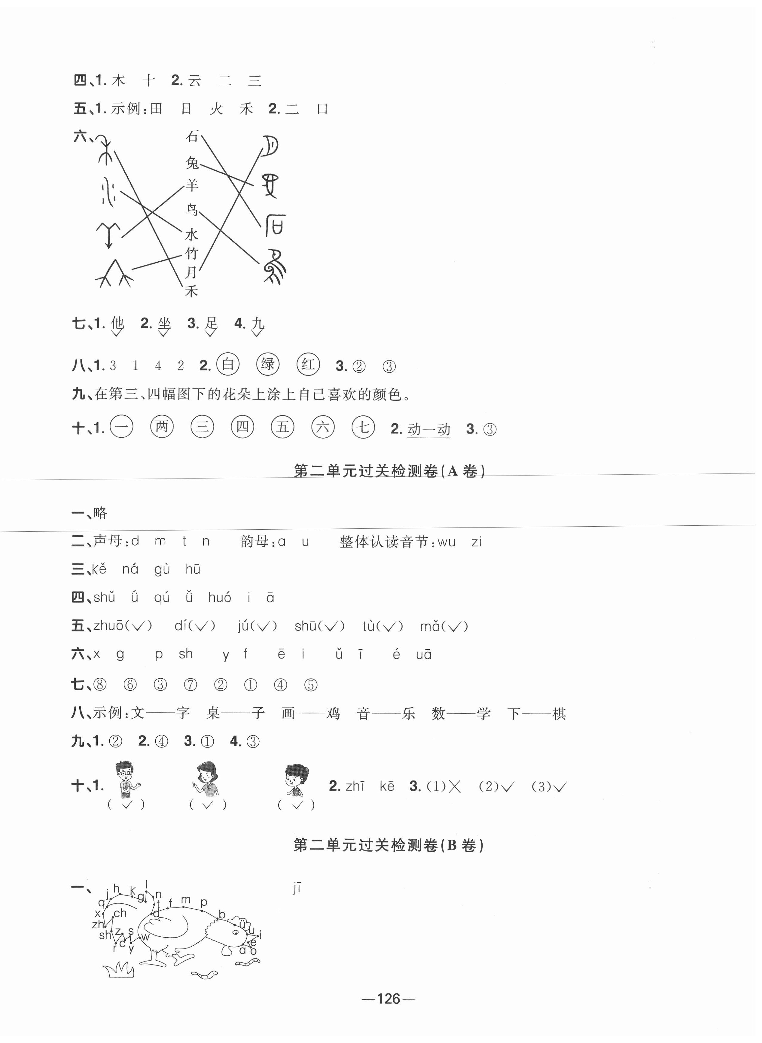 2020年阳光同学一线名师全优好卷一年级语文上册人教版江苏专版 第2页