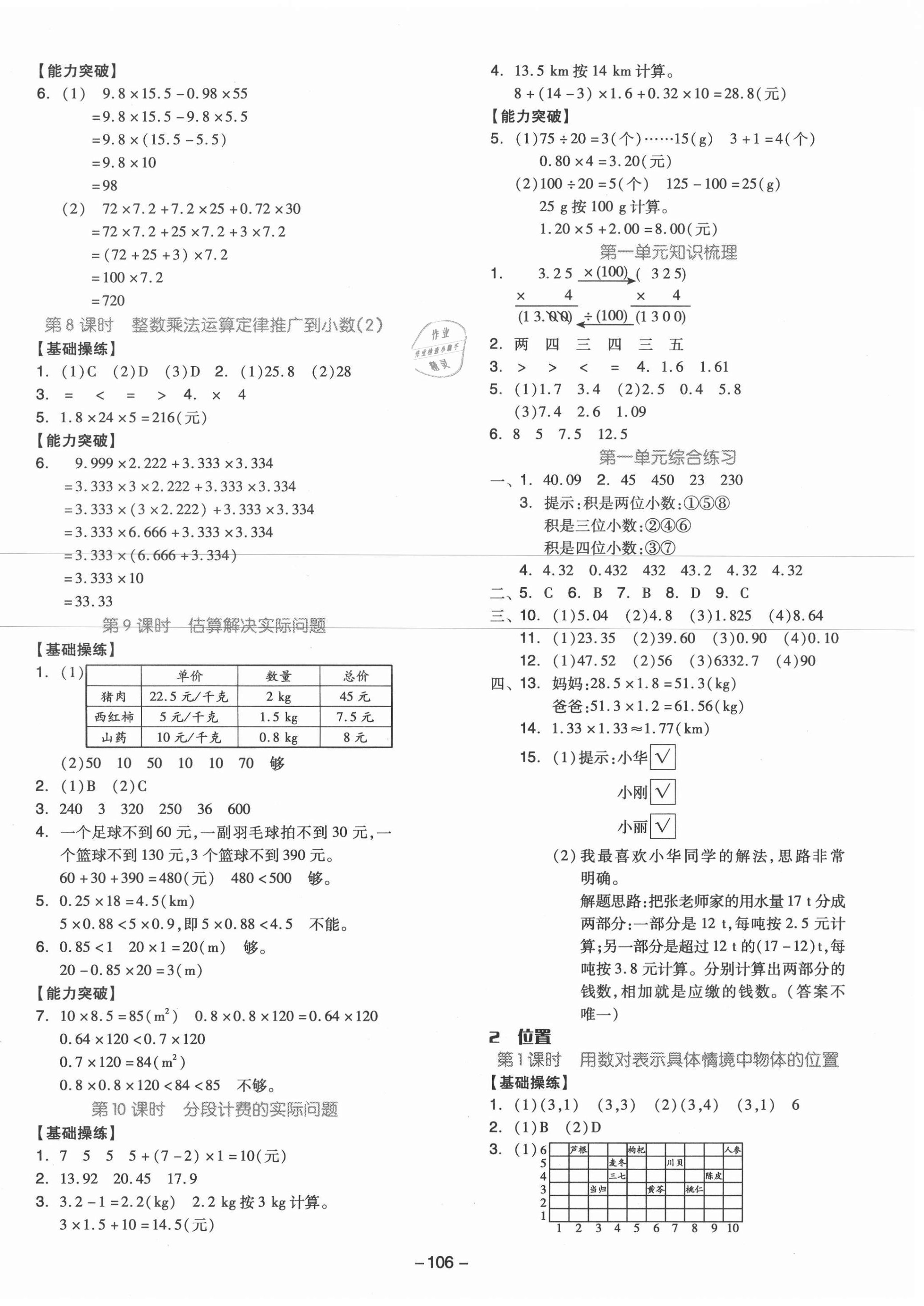 2020年智慧作業(yè)五年級(jí)數(shù)學(xué)上冊人教版 第2頁