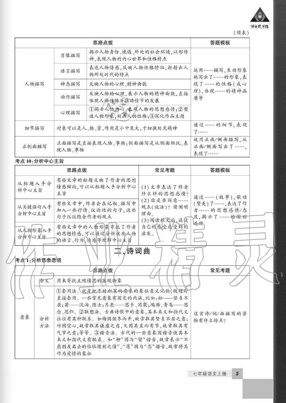 2020年?duì)钤刹怕穭?chuàng)優(yōu)作業(yè)七年級(jí)語文上冊(cè)人教版畢節(jié)專版 參考答案第4頁