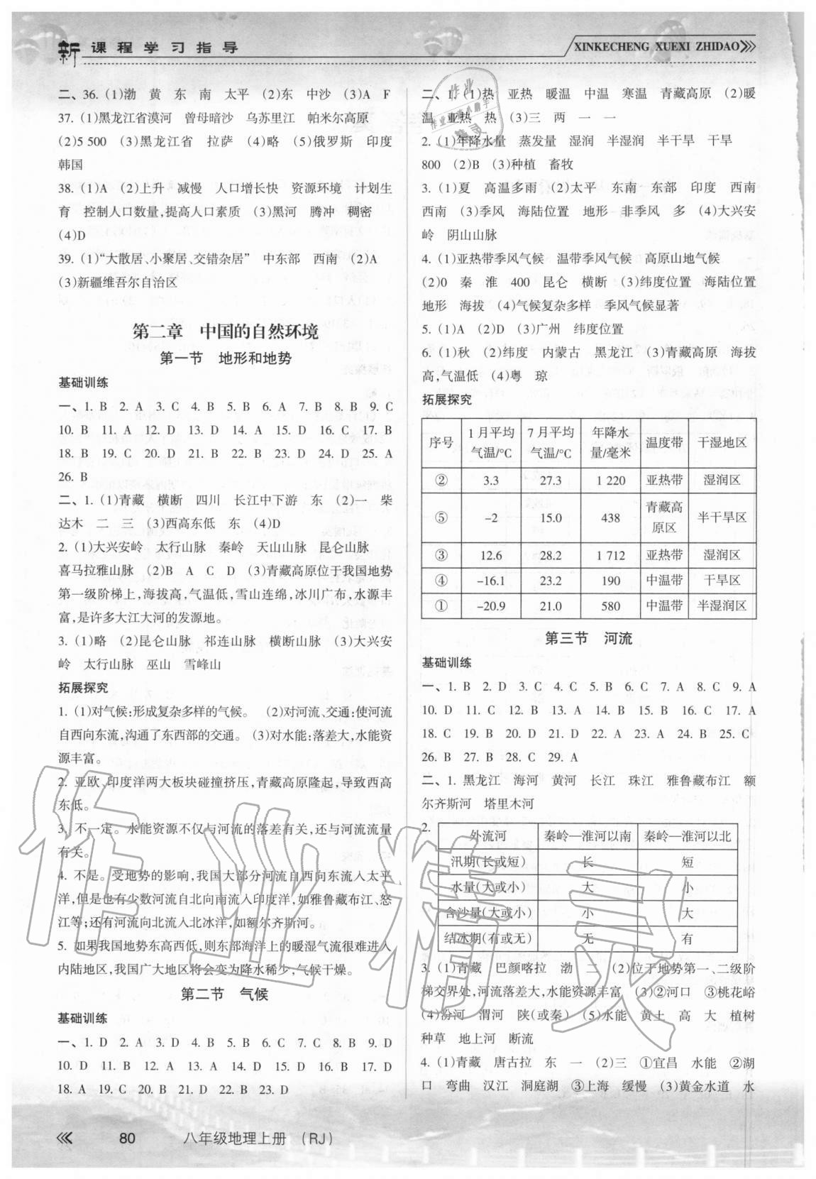 2020年新課程學(xué)習(xí)指導(dǎo)八年級(jí)地理上冊(cè)人教版南方出版社 第2頁