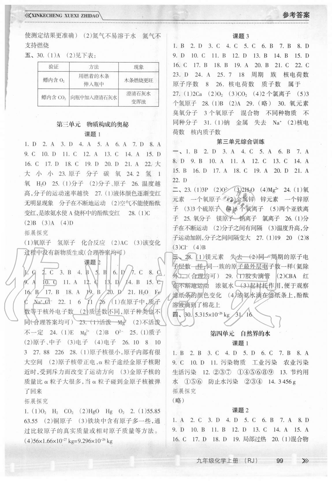 2020年新課程學(xué)習(xí)指導(dǎo)九年級化學(xué)上冊人教版南方出版社 第3頁