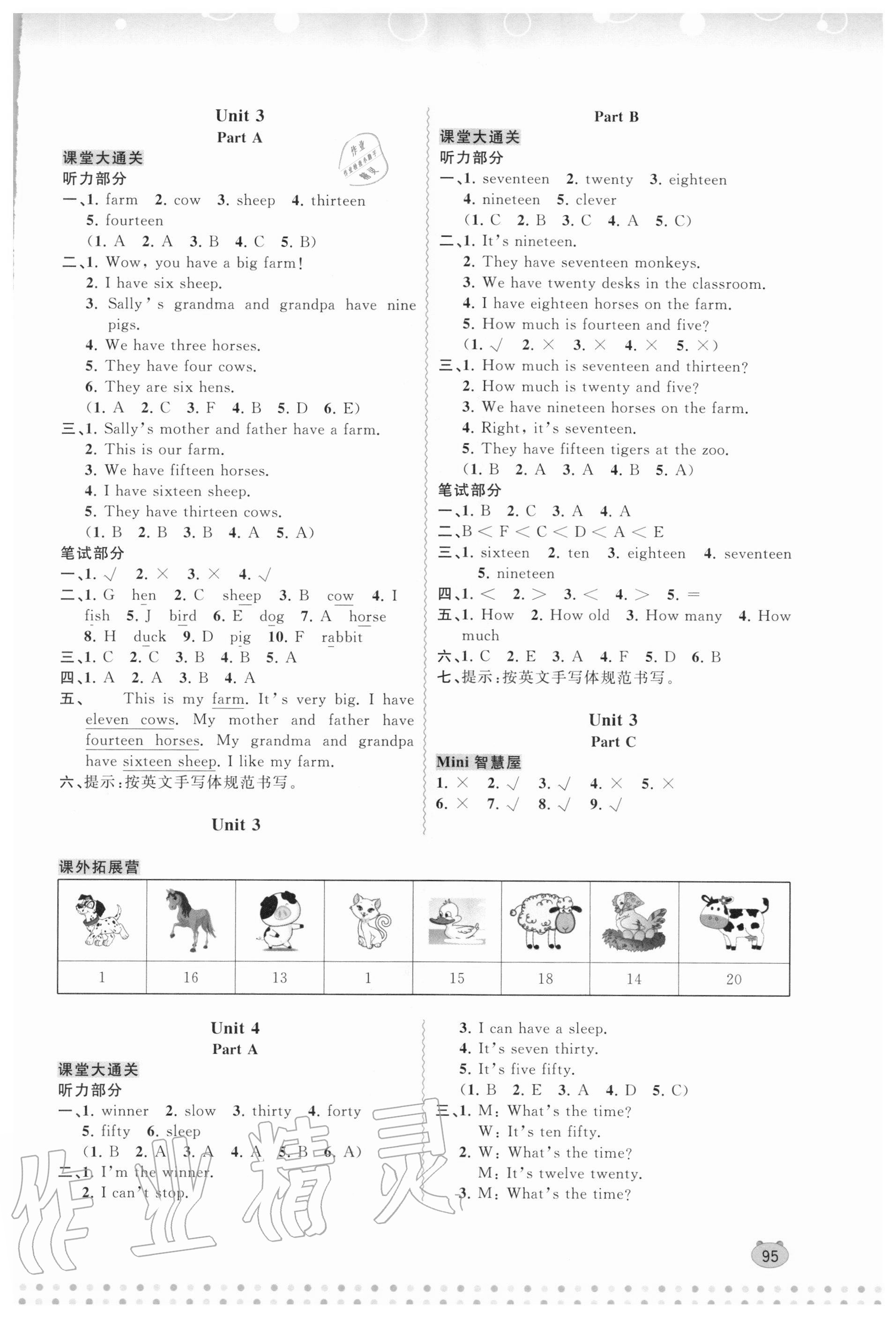 2020年新課程學(xué)習(xí)與測評同步學(xué)習(xí)五年級英語上冊福建教育版 參考答案第3頁