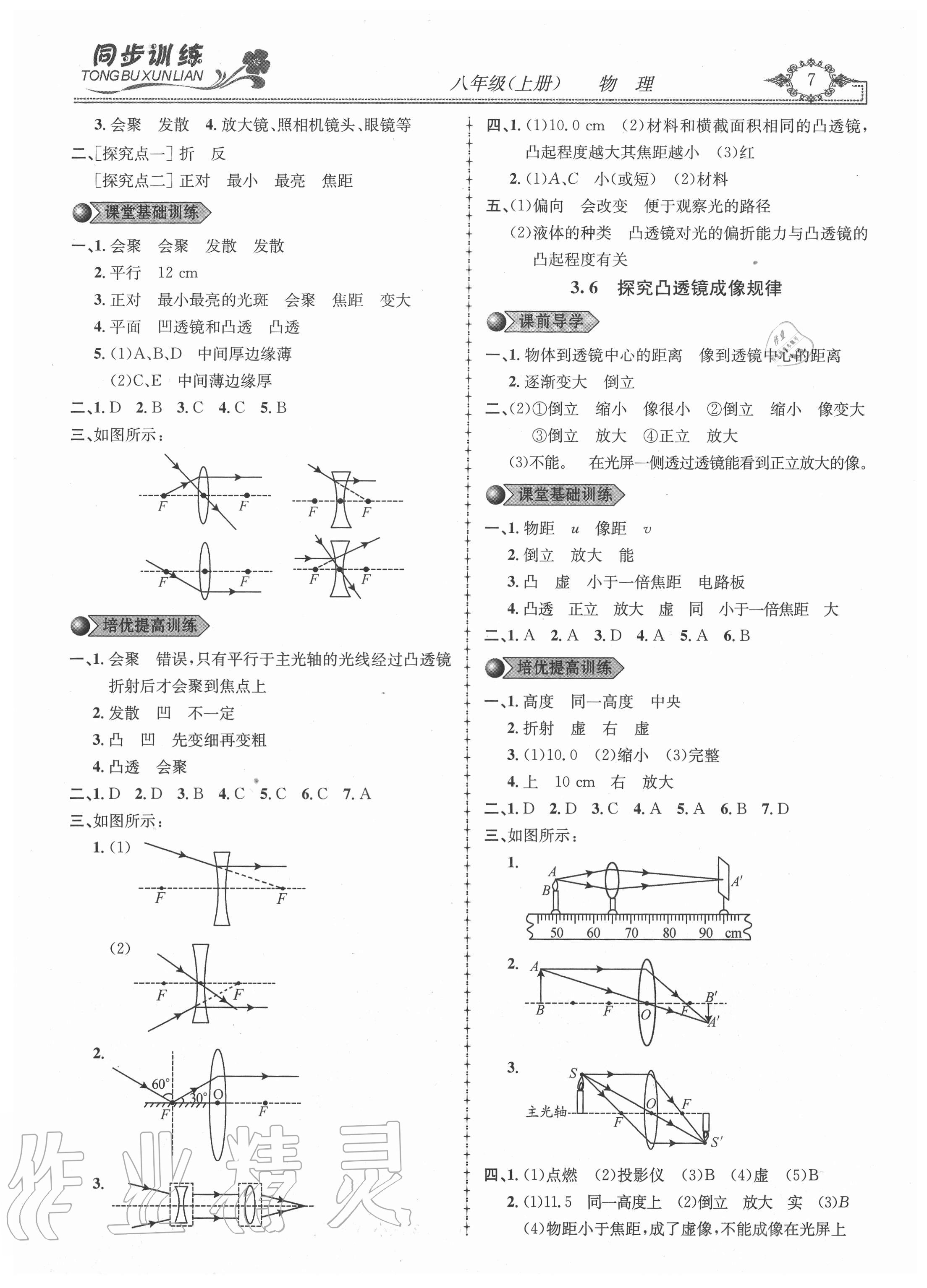 2020年同步訓(xùn)練創(chuàng)新作業(yè)八年級(jí)物理上冊(cè)滬粵版 第7頁(yè)