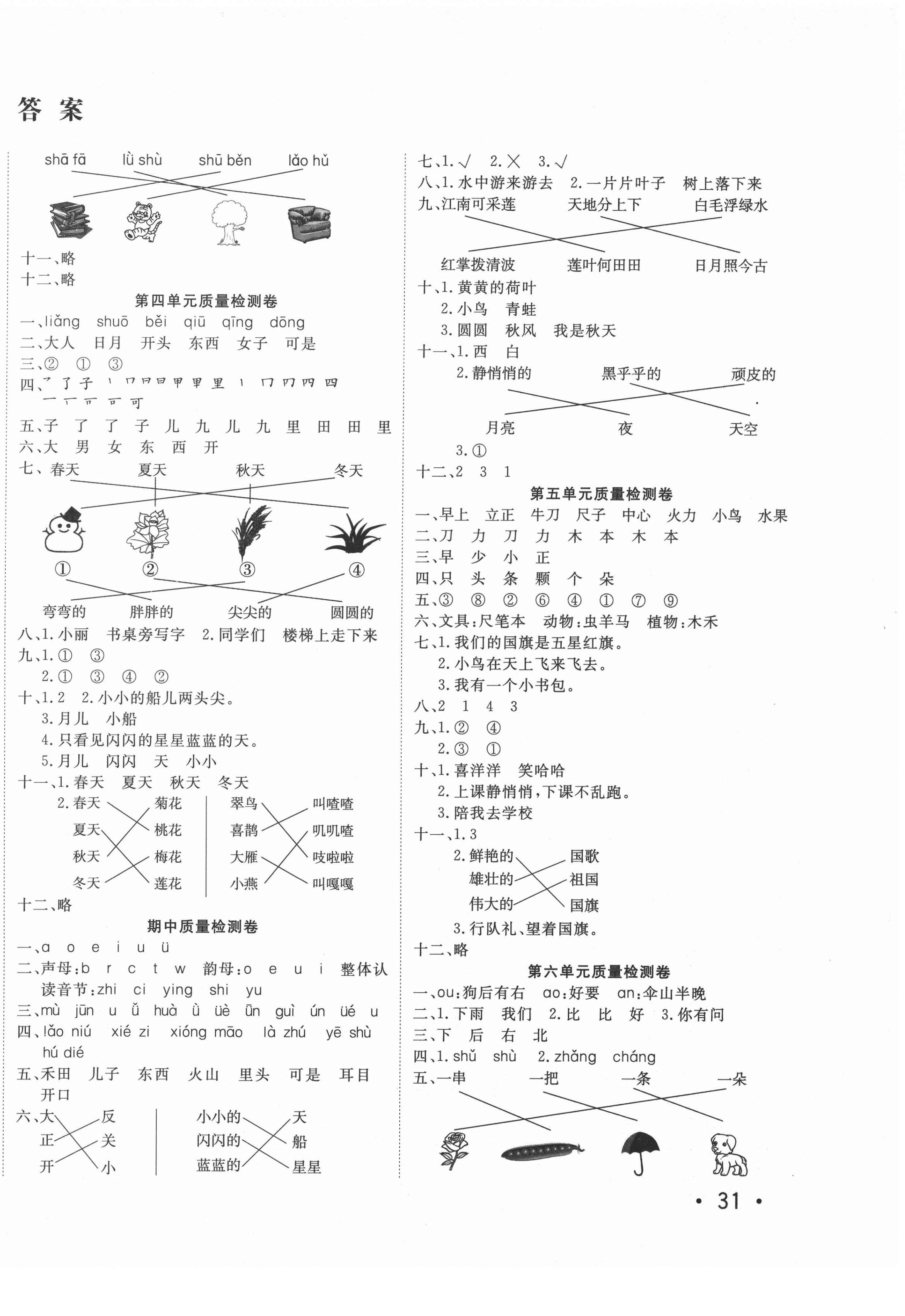 2020年學海金考卷一年級語文上冊人教版 第2頁