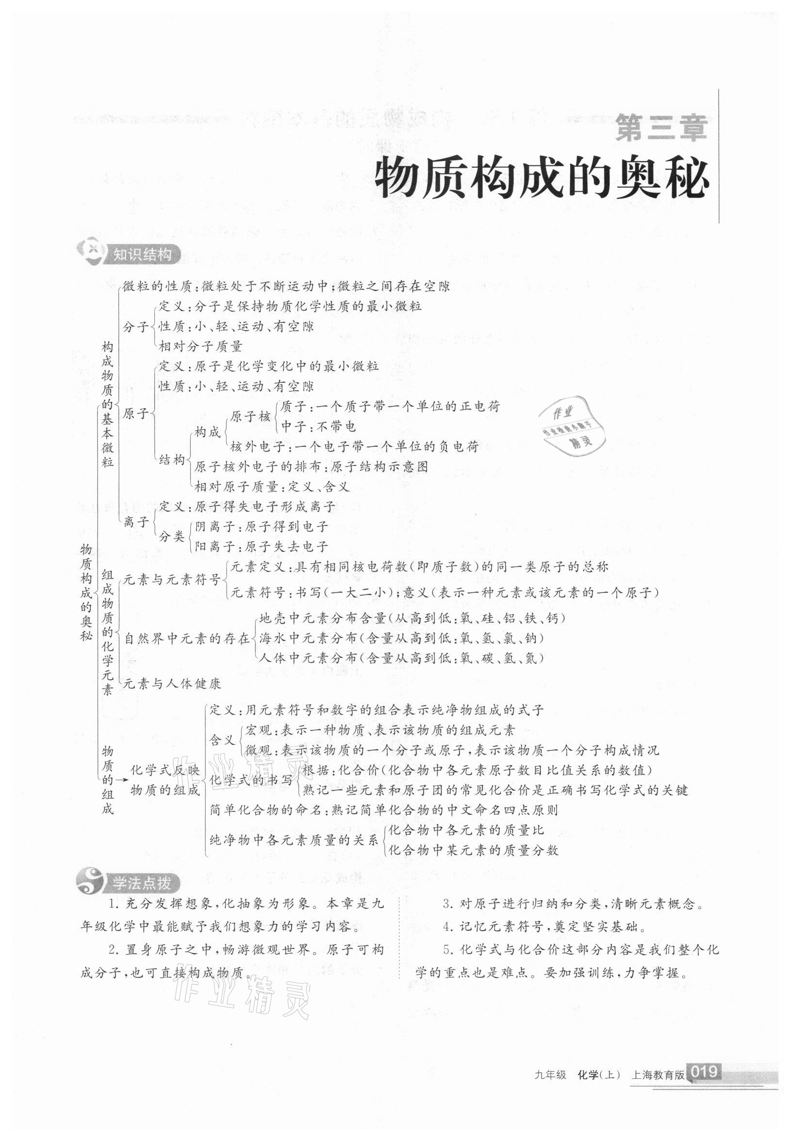 2020年學習之友九年級化學上冊 參考答案第19頁