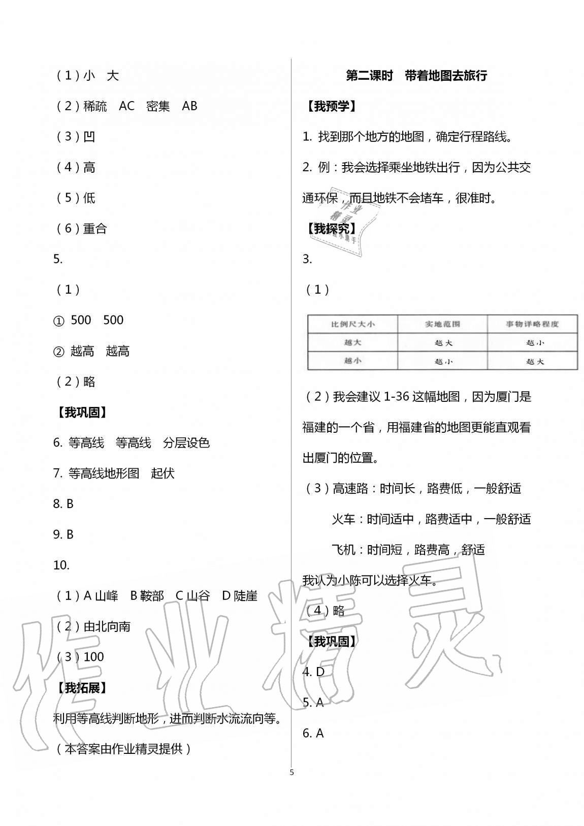 2020年導(dǎo)學(xué)新作業(yè)七年級歷史與社會人文地理上冊人教版 第5頁