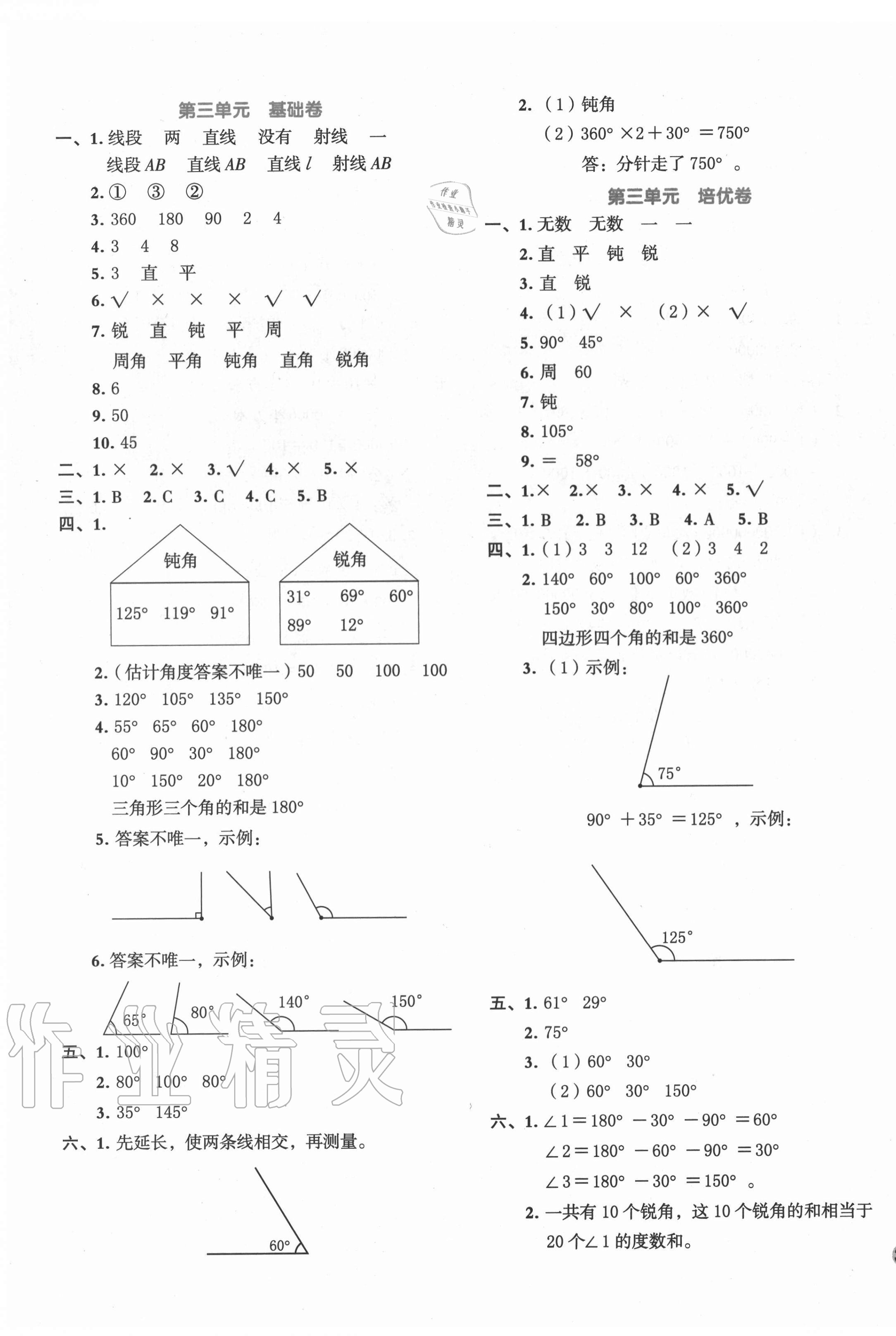 2020年全優(yōu)單元大卷四年級數(shù)學上冊人教版 第3頁