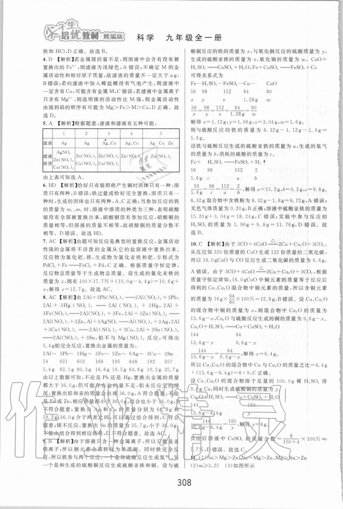 2020年尖子生培优教材九年级科学全一册浙教版精编版 第6页