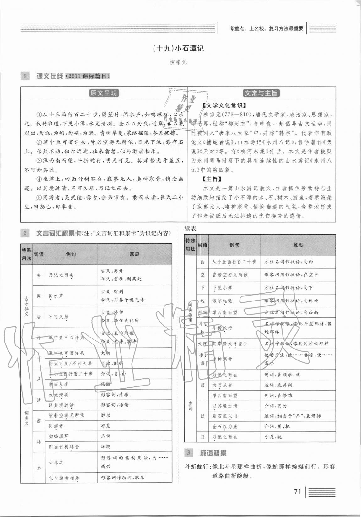 2021年火線100天中考滾動(dòng)復(fù)習(xí)法語(yǔ)文 參考答案第71頁(yè)