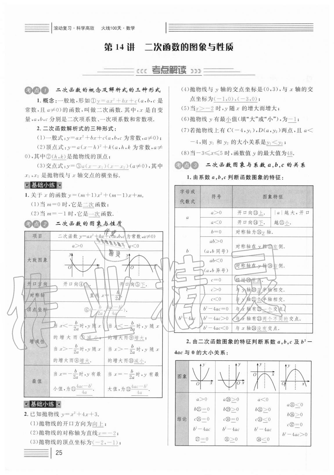 2021年火線100天中考滾動復(fù)習(xí)法數(shù)學(xué) 參考答案第25頁