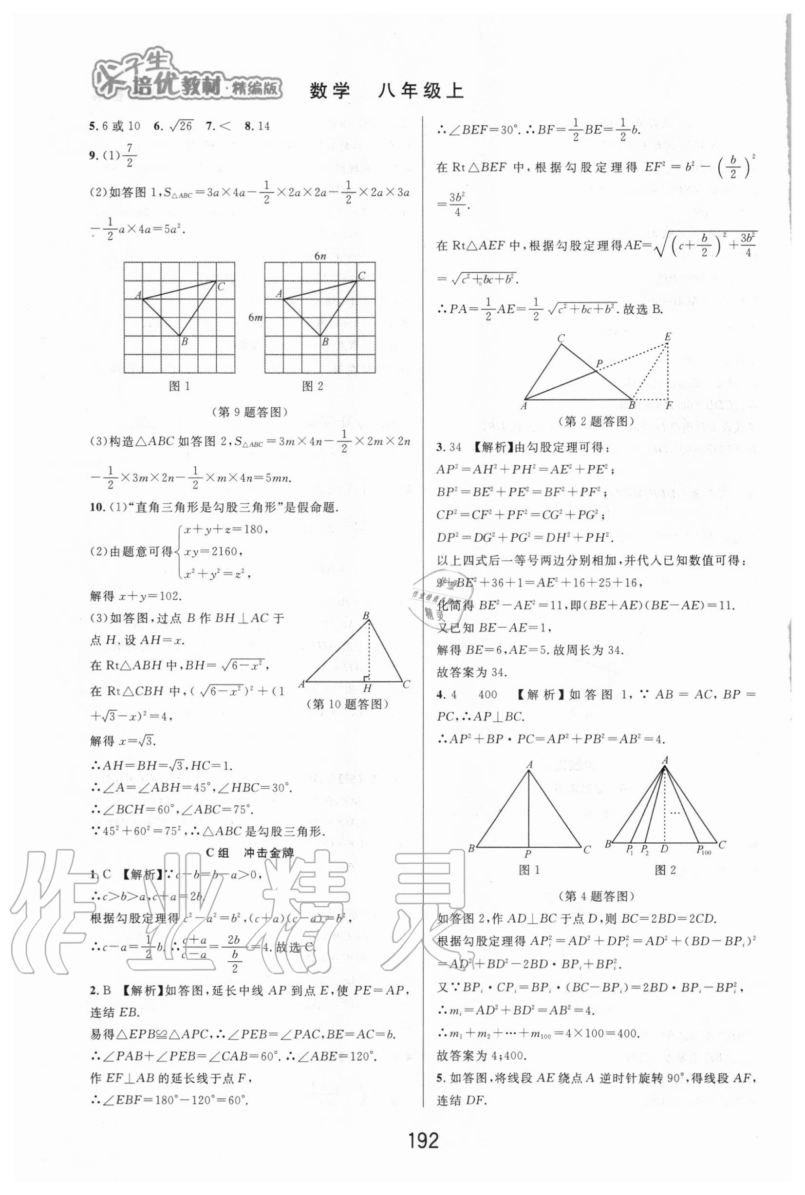 2020年尖子生培优教材八年级数学上册浙教版精编版 第10页