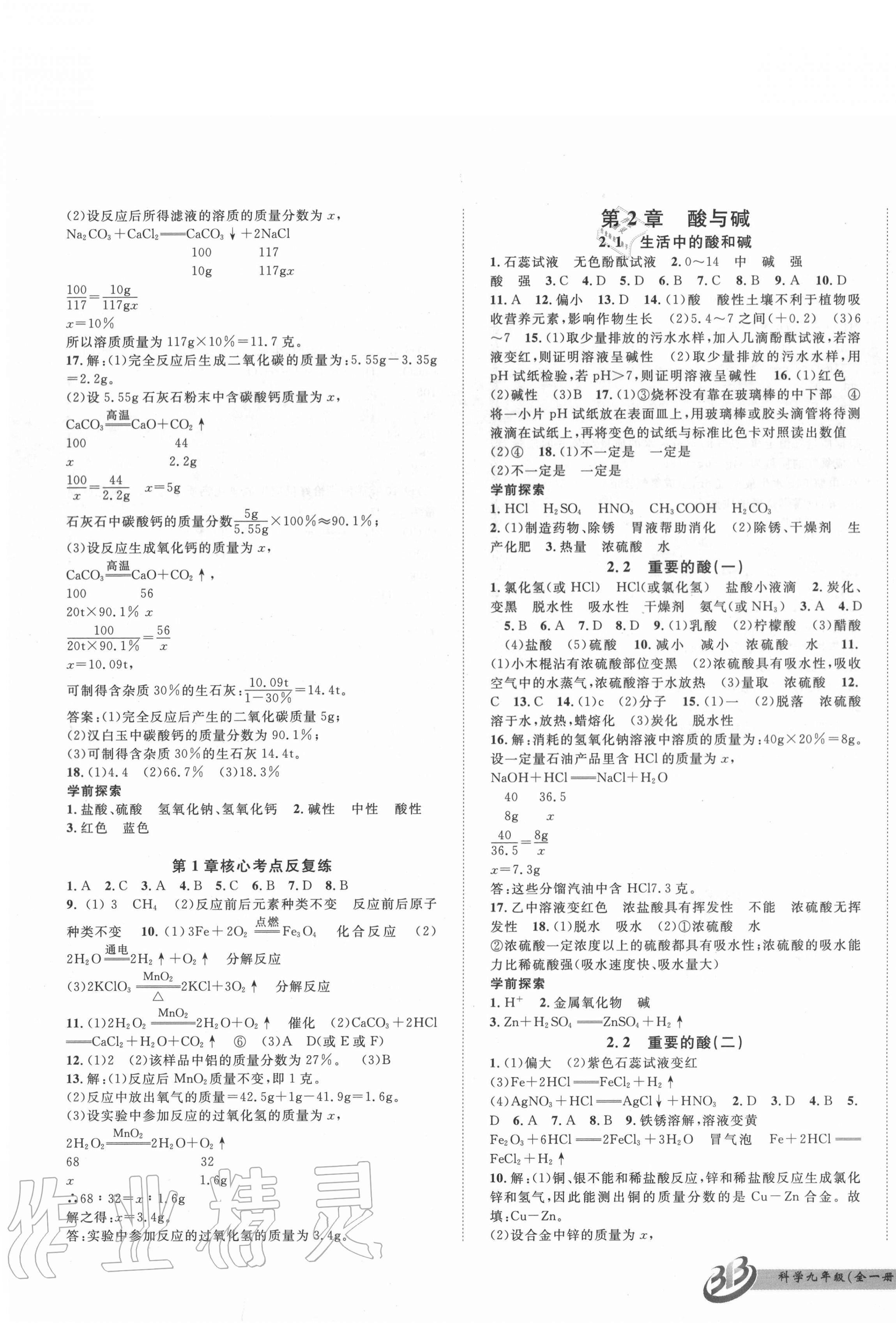 2020年名師金典BFB初中課時優(yōu)化九年級科學全一冊華師大版寧波專版 第3頁