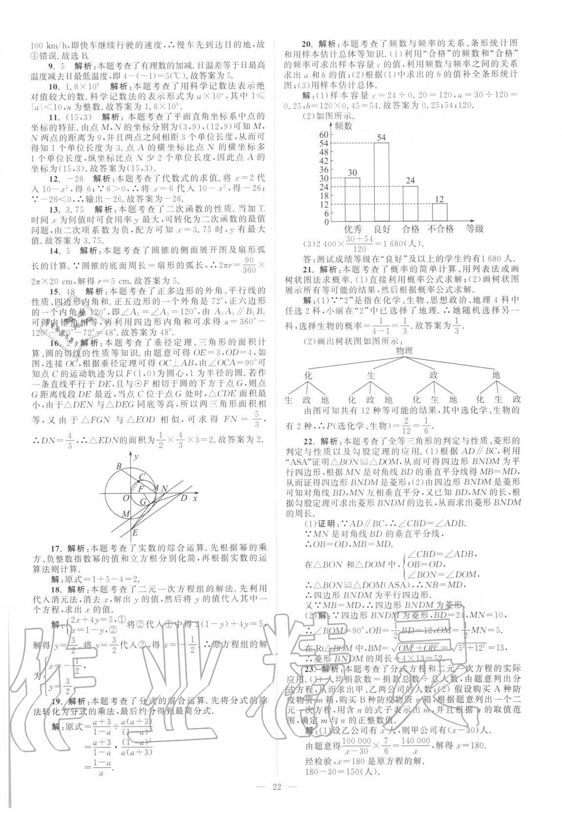 2021年江蘇13大市中考真題模擬分類28套卷數(shù)學(xué) 第22頁