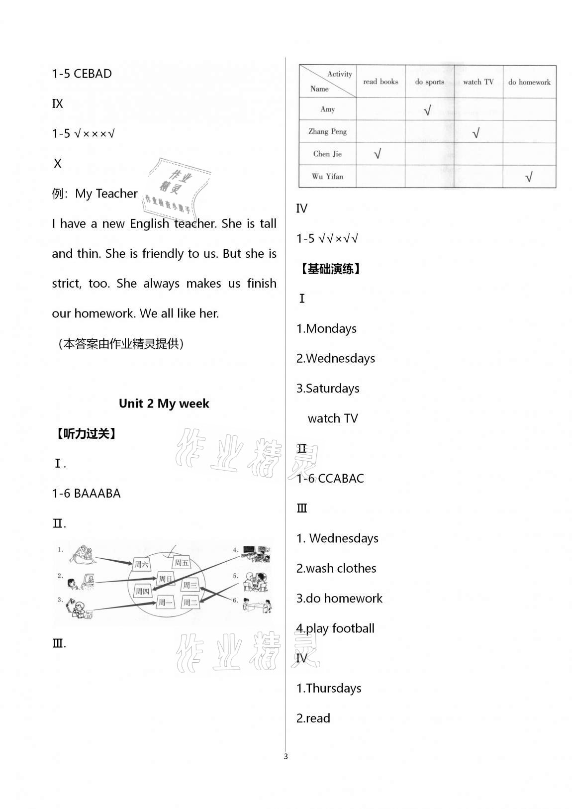 2020年小学同步练习册五年级英语上册人教版青岛出版社 第3页