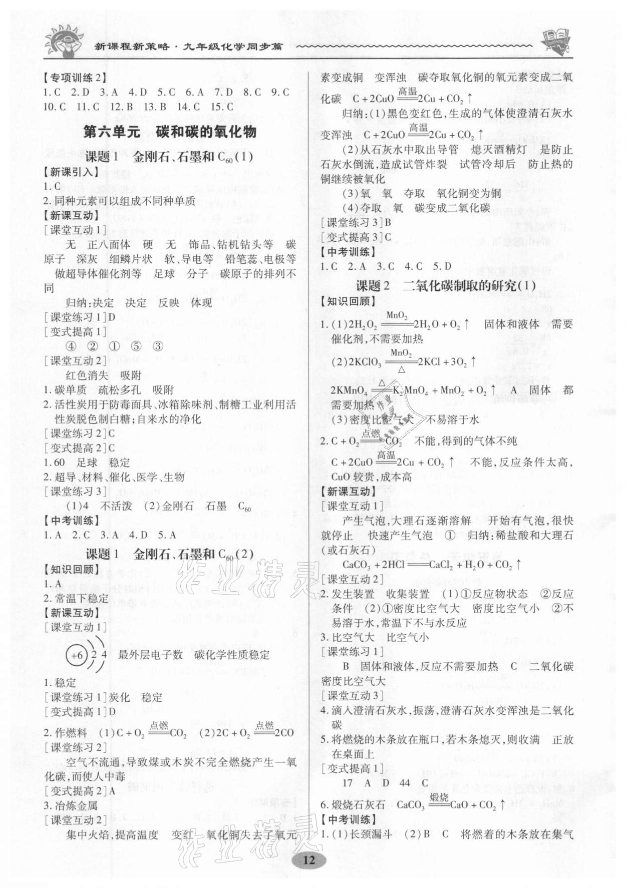 2020年新課程新策略同步篇九年級化學全一冊人教版廣東專版 第12頁