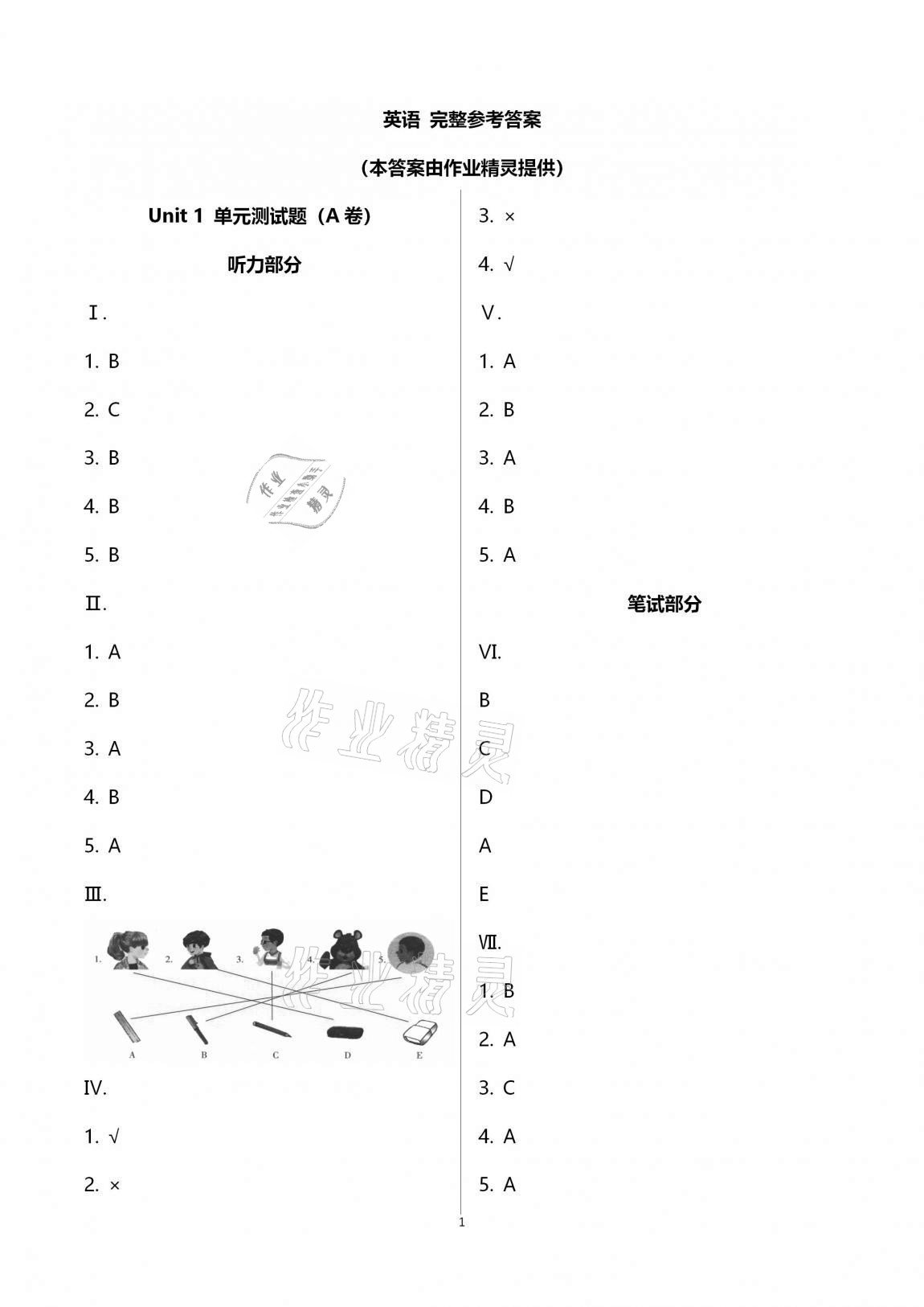 2020年單元自測試卷三年級英語上學(xué)期人教版臨沂專版 第1頁