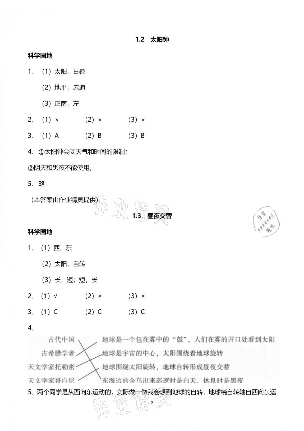2020年課程同步達標與技能拓展五年級科學上冊蘇教版 第2頁
