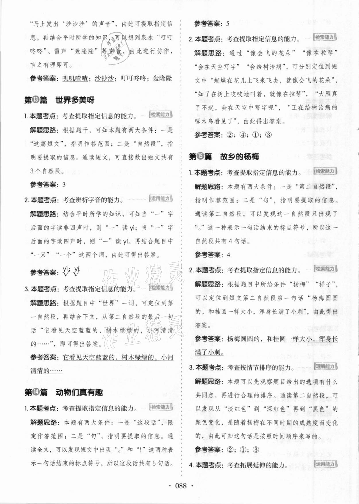 2020年小學(xué)生閱讀真題80篇一年級(jí)語(yǔ)文 第6頁(yè)