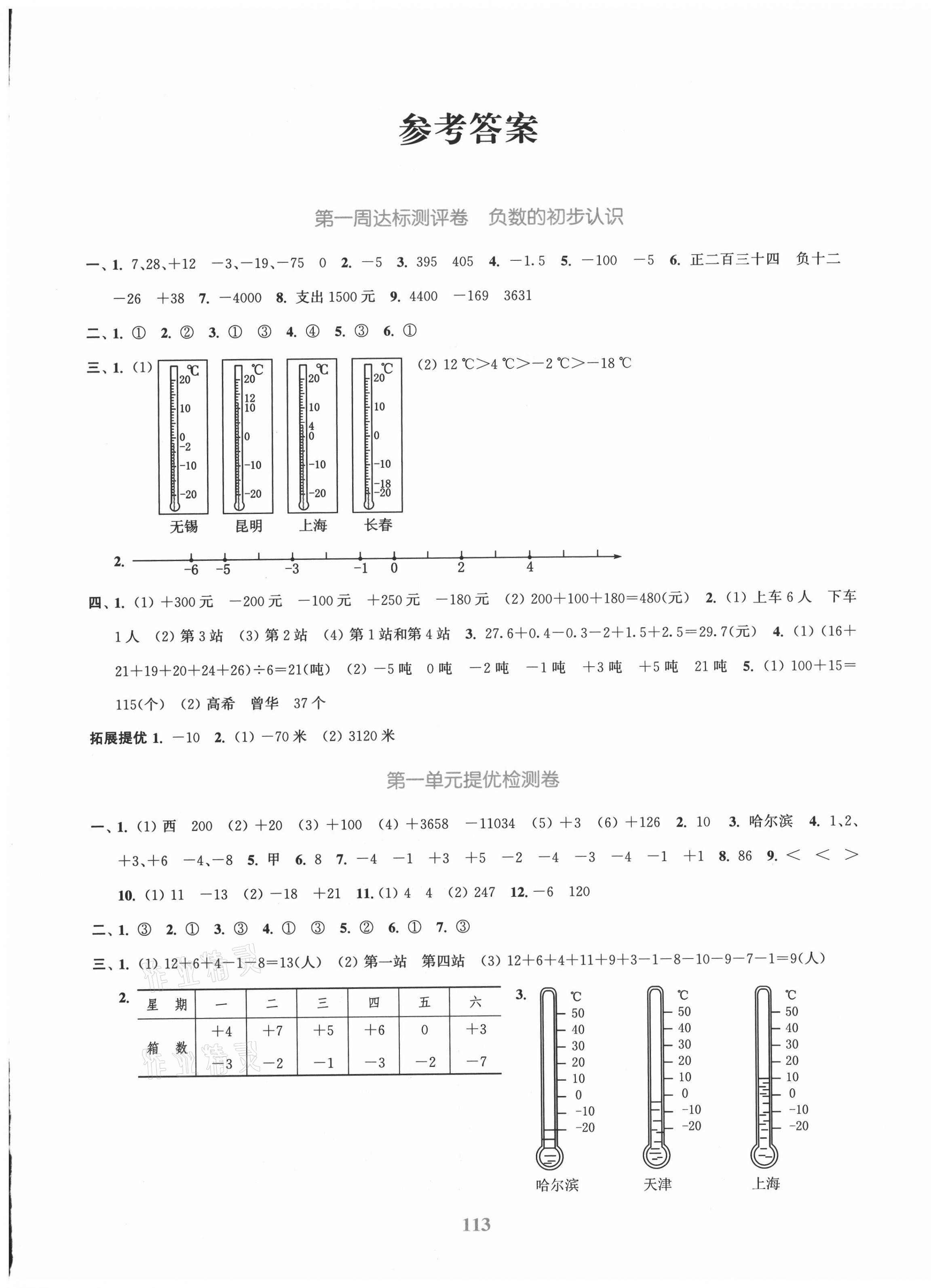 2020年復(fù)習(xí)金卷同步跟蹤大試卷五年級(jí)數(shù)學(xué)上冊(cè)蘇教版 參考答案第1頁(yè)