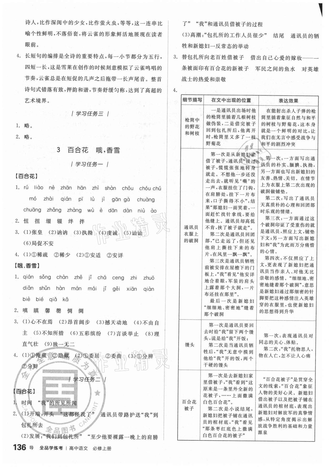 2020年全品学练考高中语文必修上册人教版 第4页