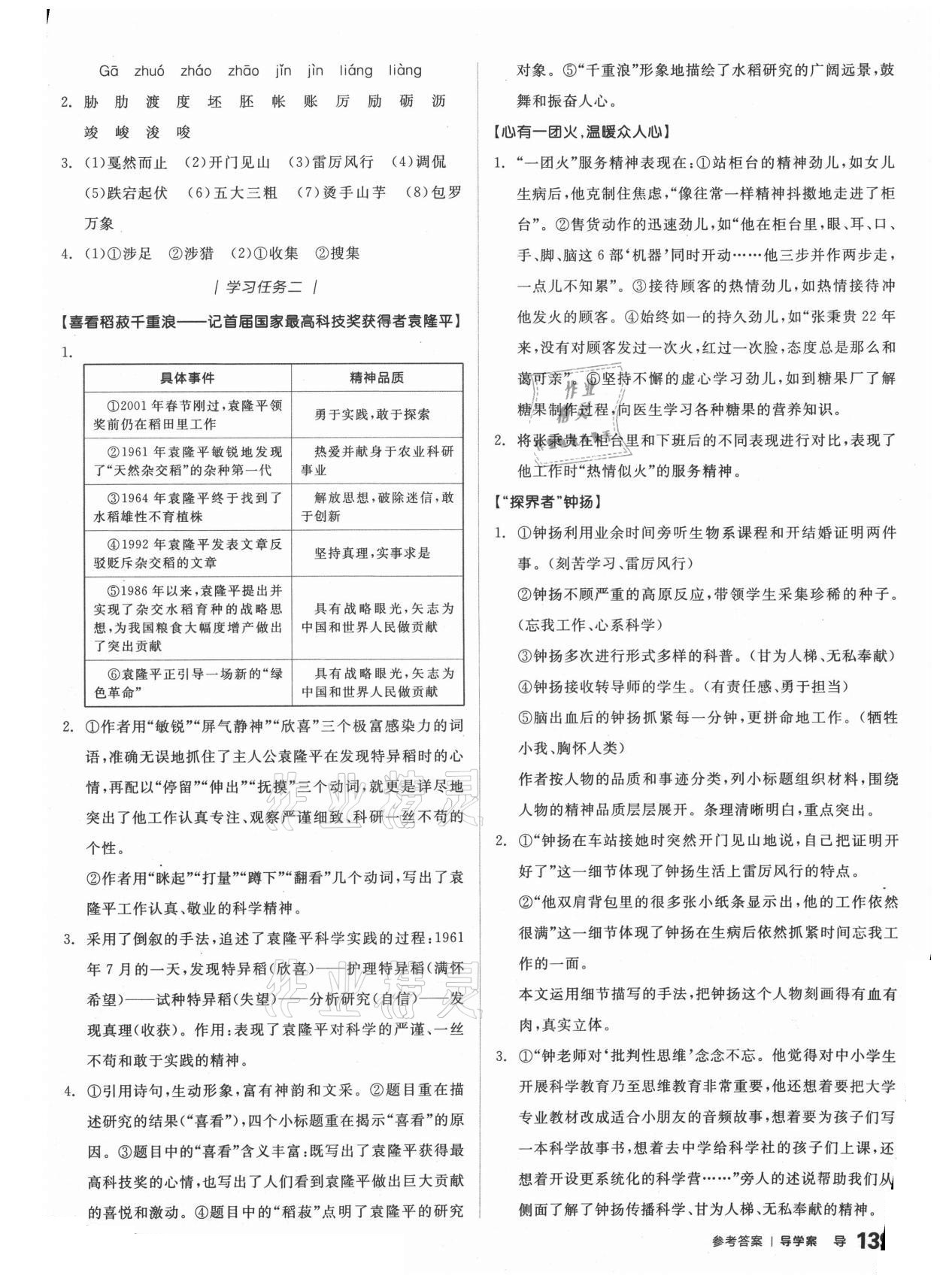 2020年全品學(xué)練考高中語(yǔ)文必修上冊(cè)人教版 第7頁(yè)