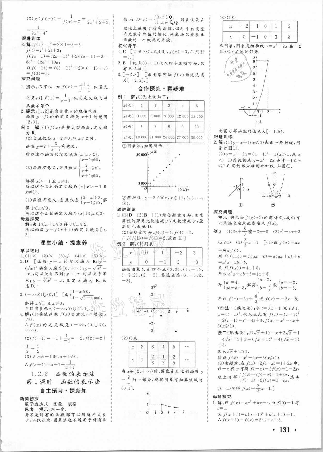 2020年課堂新坐標高中同步導學案數(shù)學必修1人教A版 參考答案第5頁