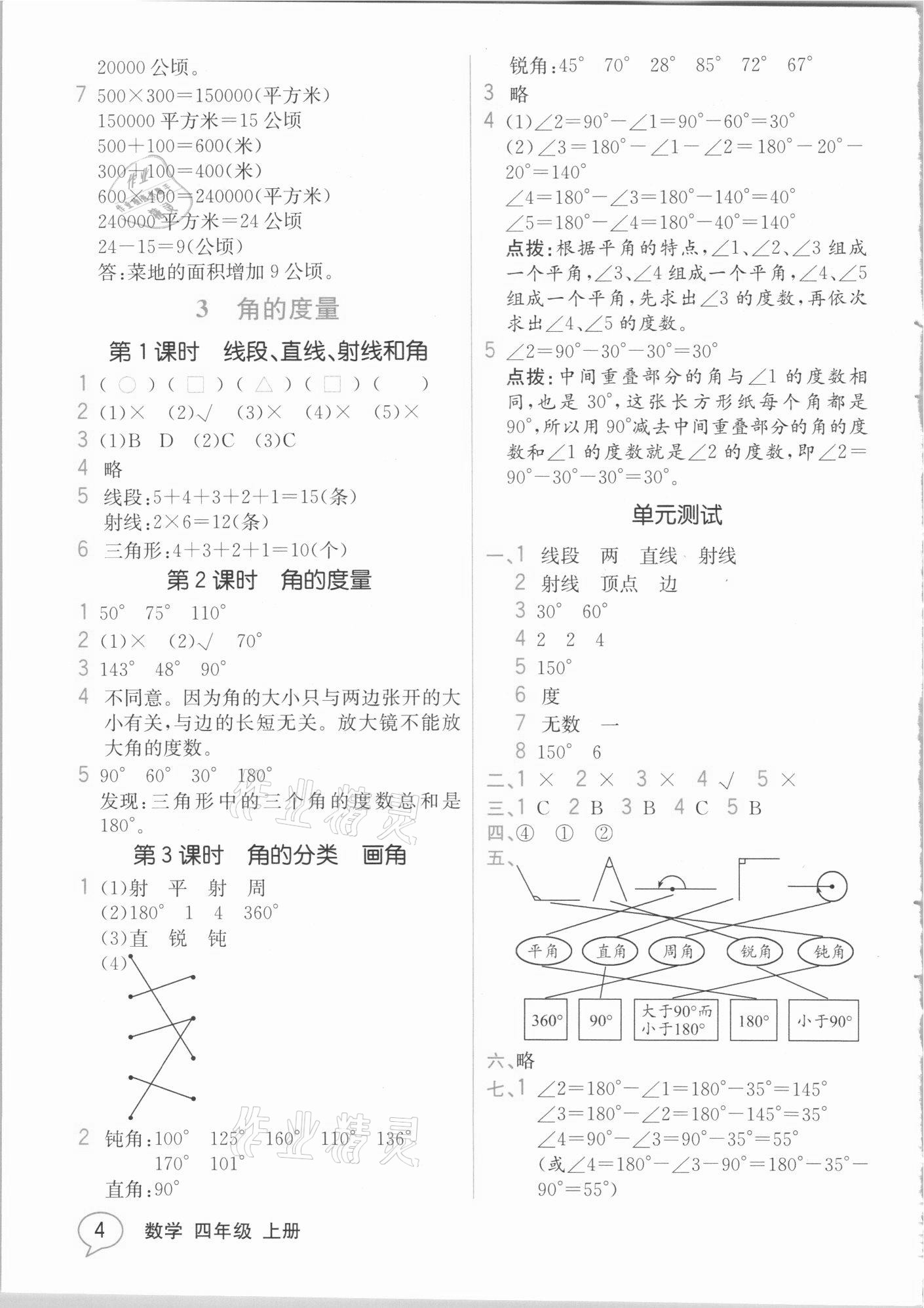 2020年教材解讀四年級數(shù)學(xué)上冊人教版 參考答案第3頁