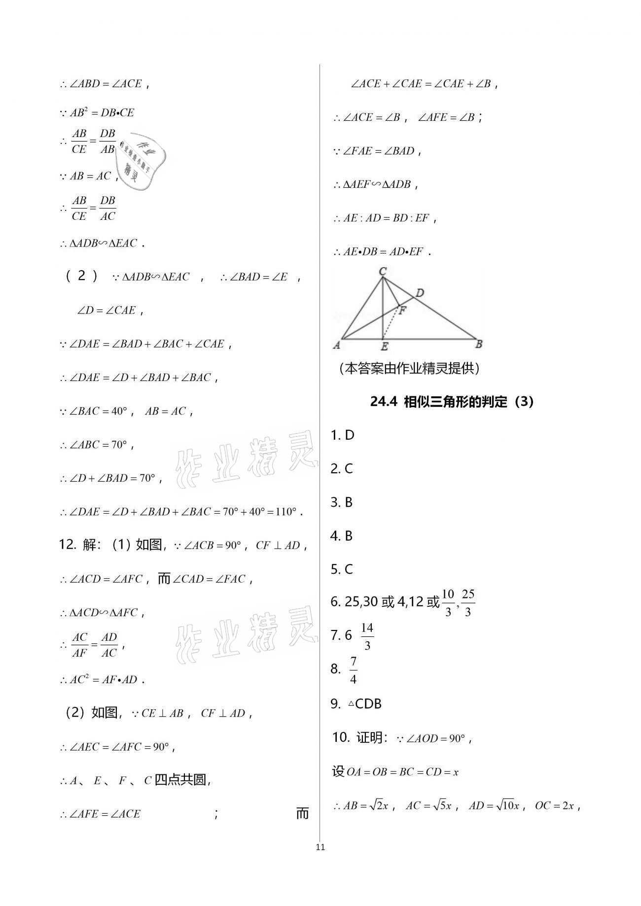 2020年優學先導教學與測評九年級數學上冊滬教版54制 第11頁