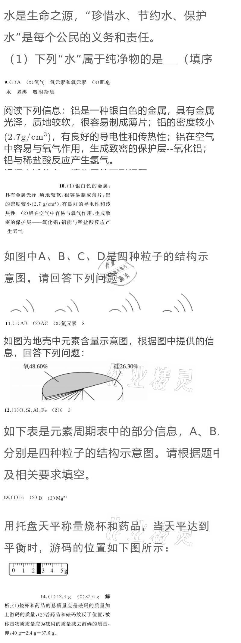 2020年黃岡金牌之路練闖考九年級(jí)化學(xué)上冊魯教版 參考答案第25頁