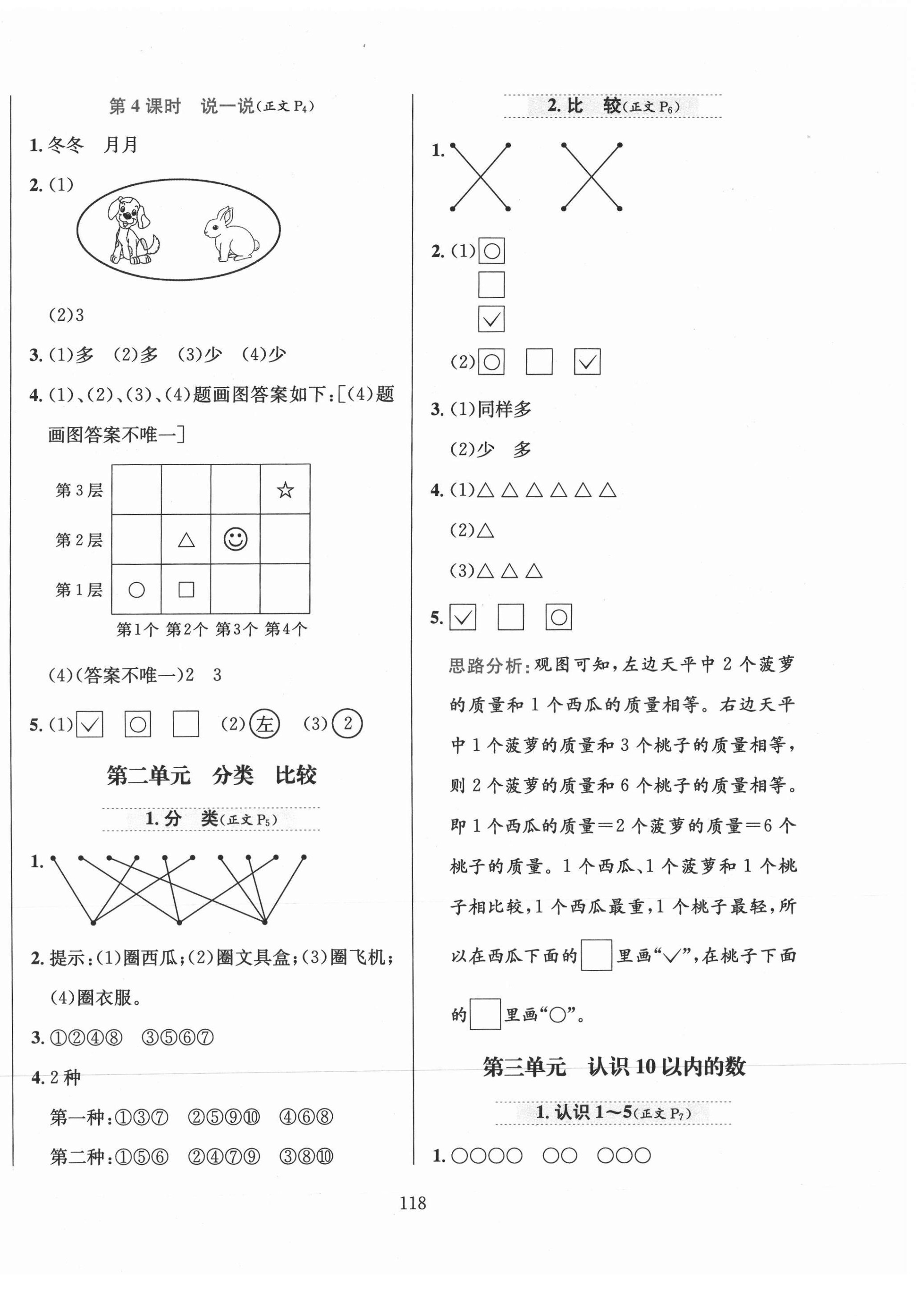 2020年小學(xué)教材全練一年級數(shù)學(xué)上冊北京課改版 第2頁