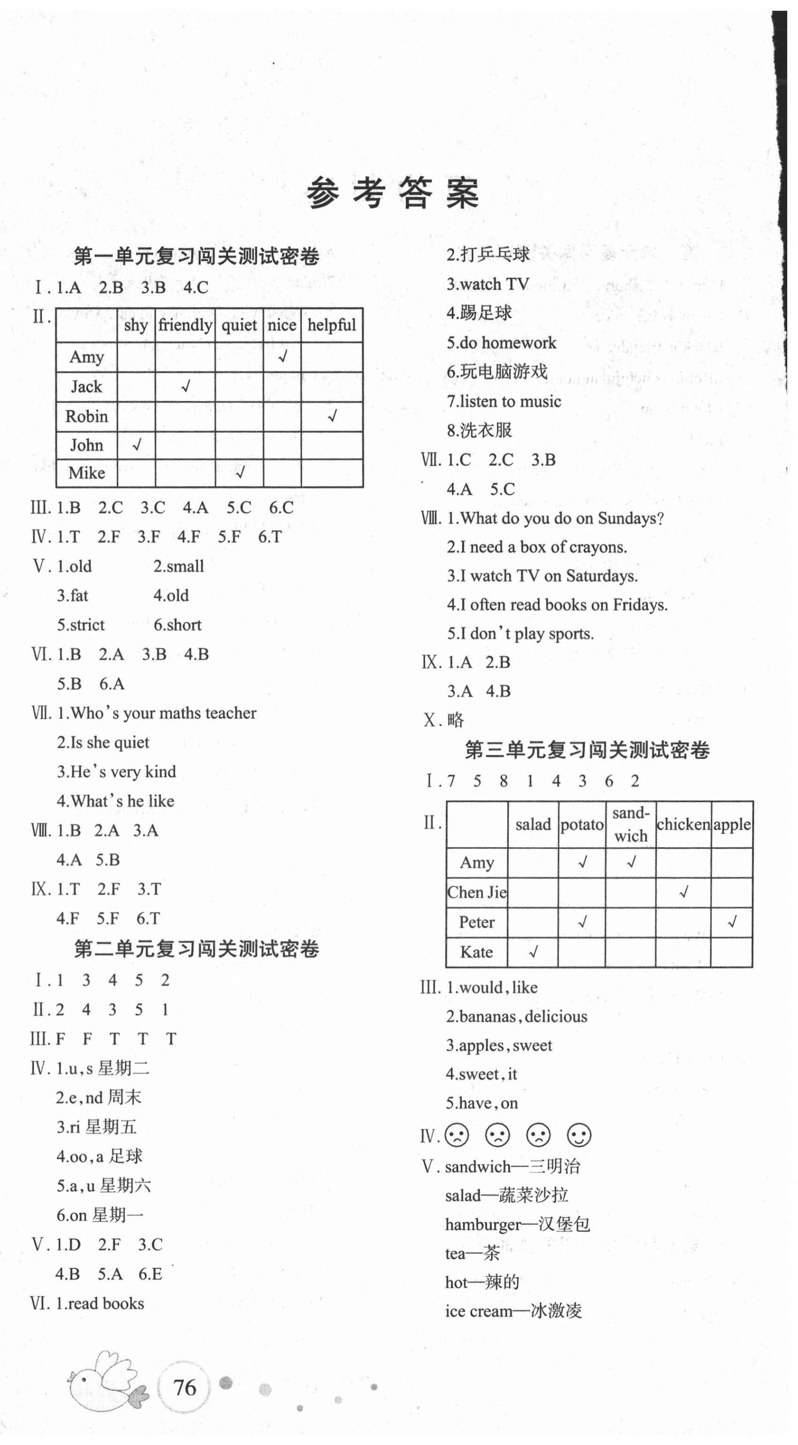 2020年課堂達(dá)優(yōu)期末沖刺100分五年級(jí)英語上冊(cè)人教版 第1頁