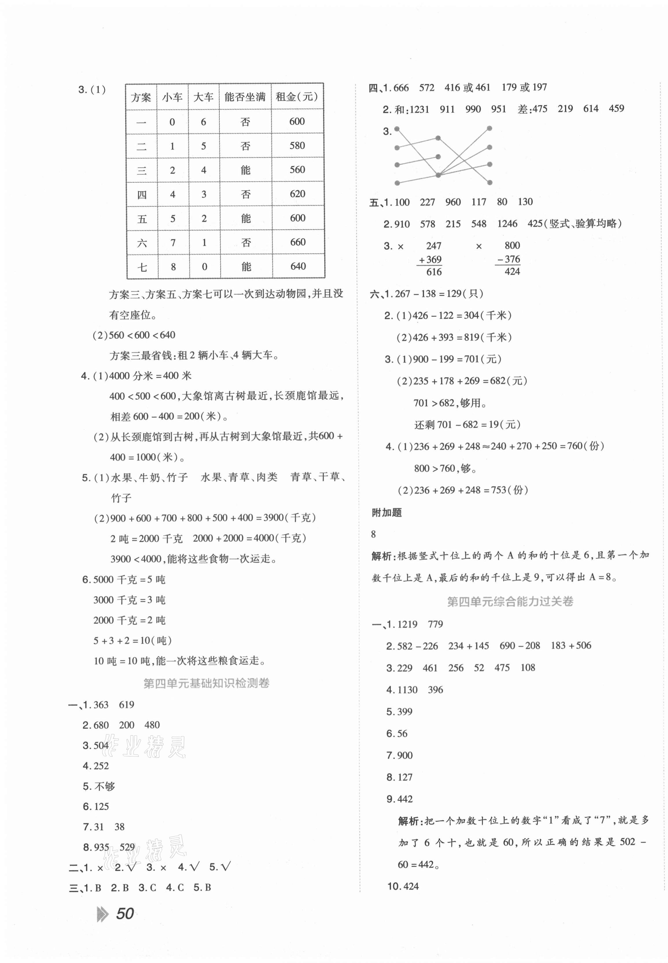 2020年開學(xué)了好卷100分三年級(jí)數(shù)學(xué)上冊人教版 第3頁