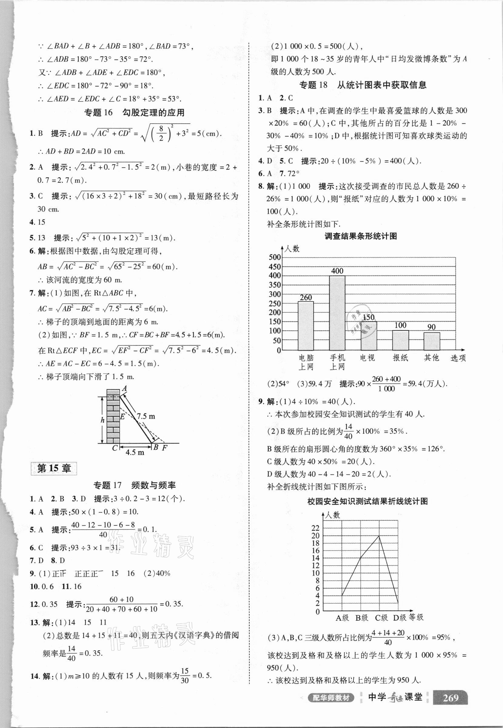 2020年中學(xué)奇跡課堂八年級(jí)數(shù)學(xué)上冊(cè)華師大版 參考答案第8頁(yè)