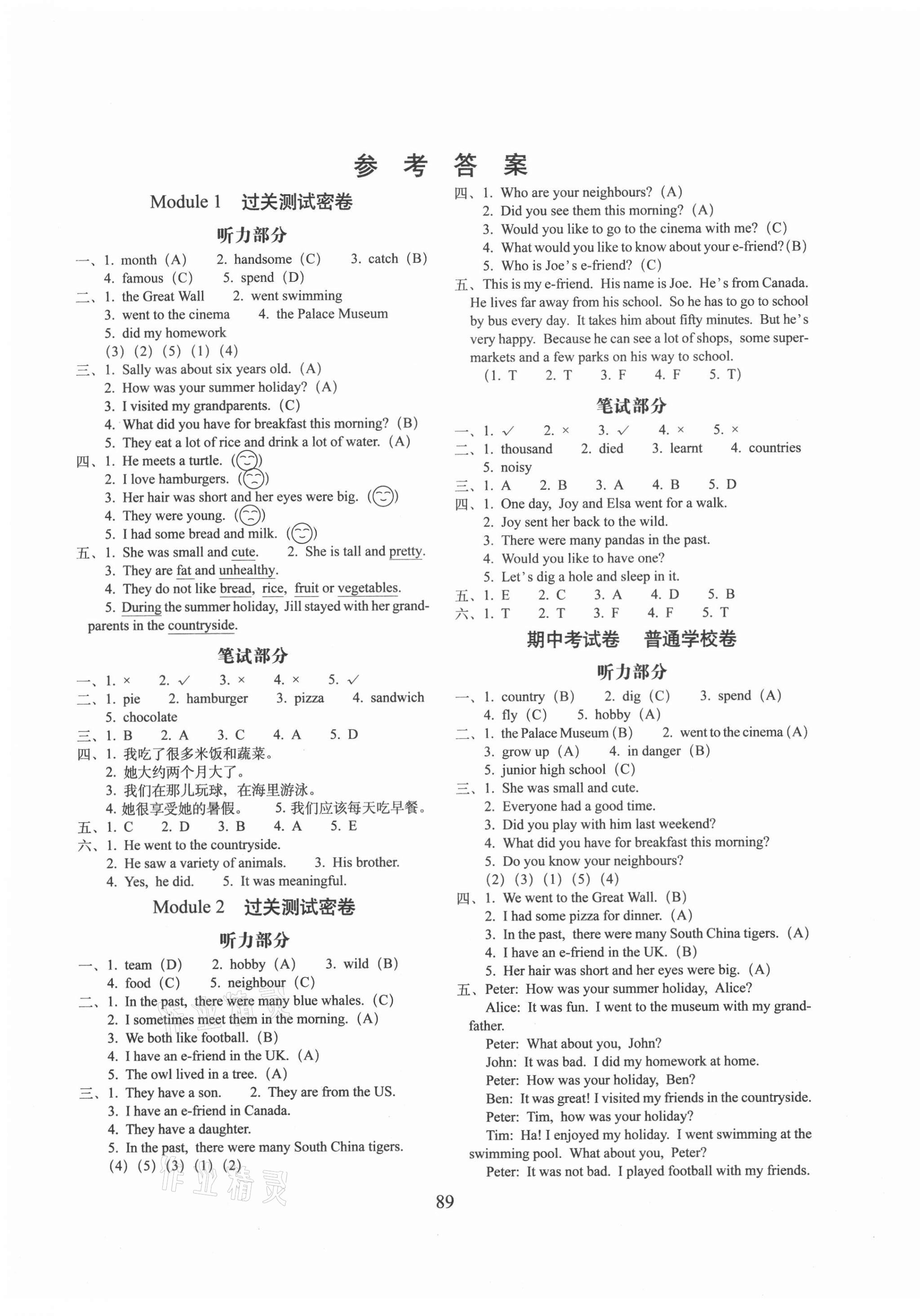 2020年期末沖刺100分完全試卷六年級(jí)英語(yǔ)上冊(cè)滬教版 第1頁(yè)