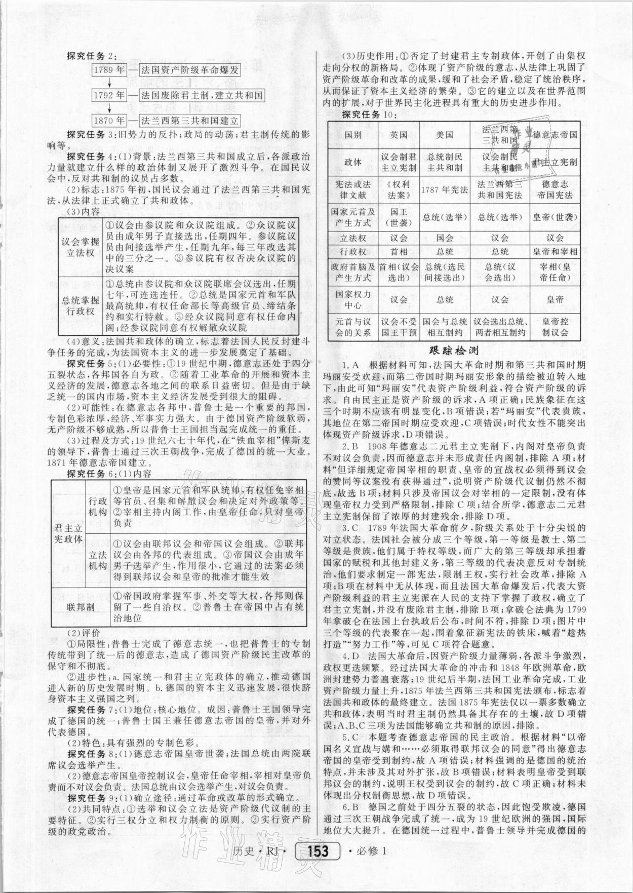 2020年紅對(duì)勾45分鐘作業(yè)與單元評(píng)估歷史必修1人教版 參考答案第13頁