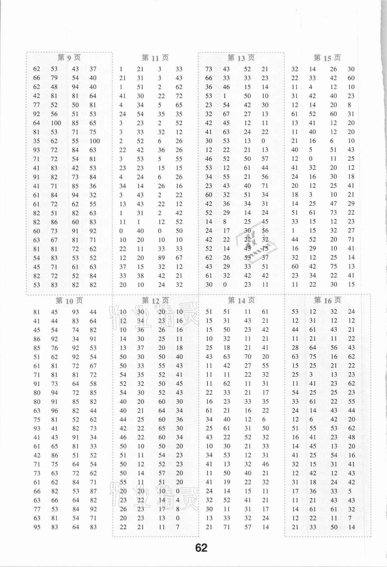 2020年全橫式每天100道口算題卡計時測評二年級上冊人教版 第2頁