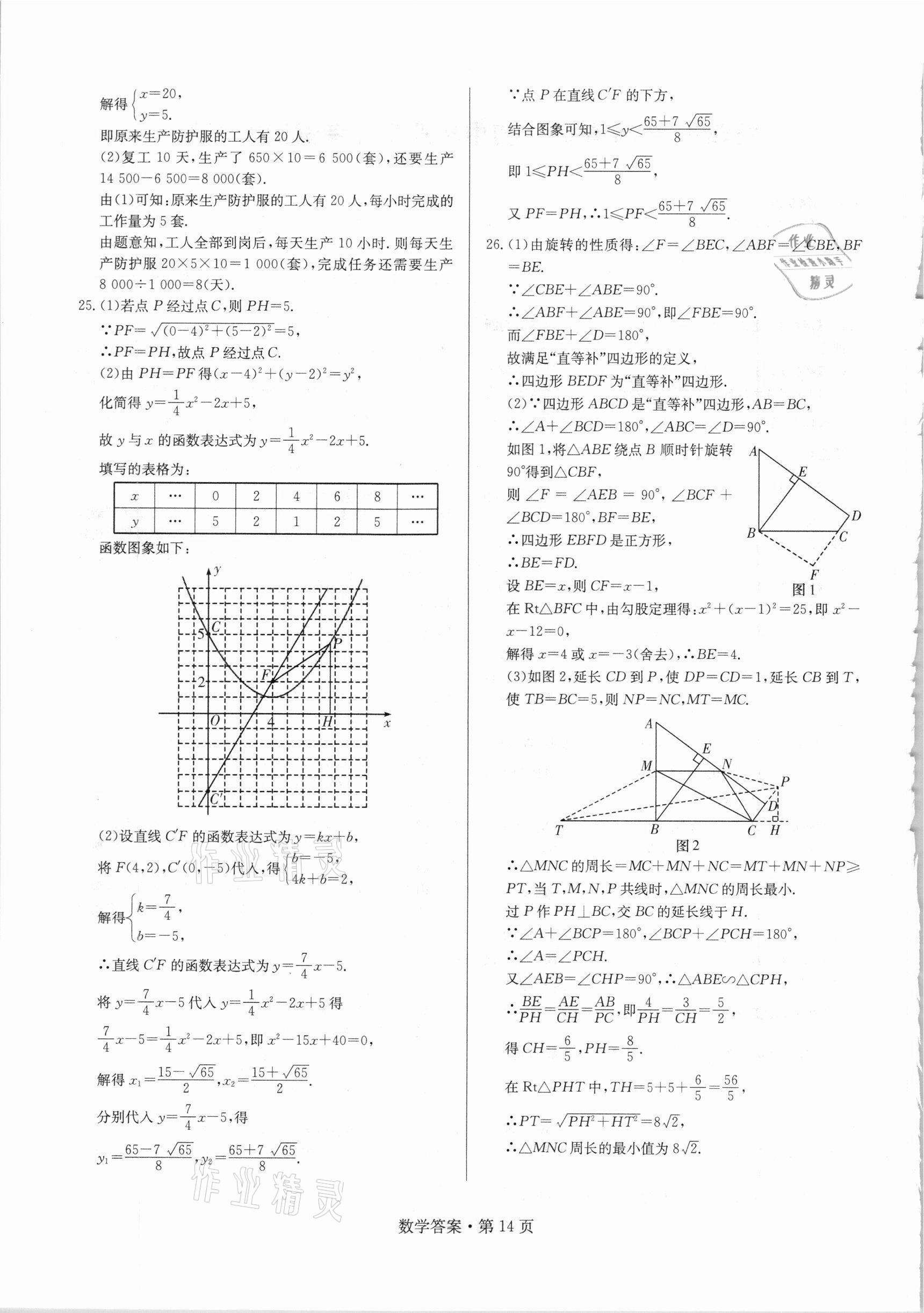 2021年湖南中考必備數(shù)學人教版 參考答案第14頁