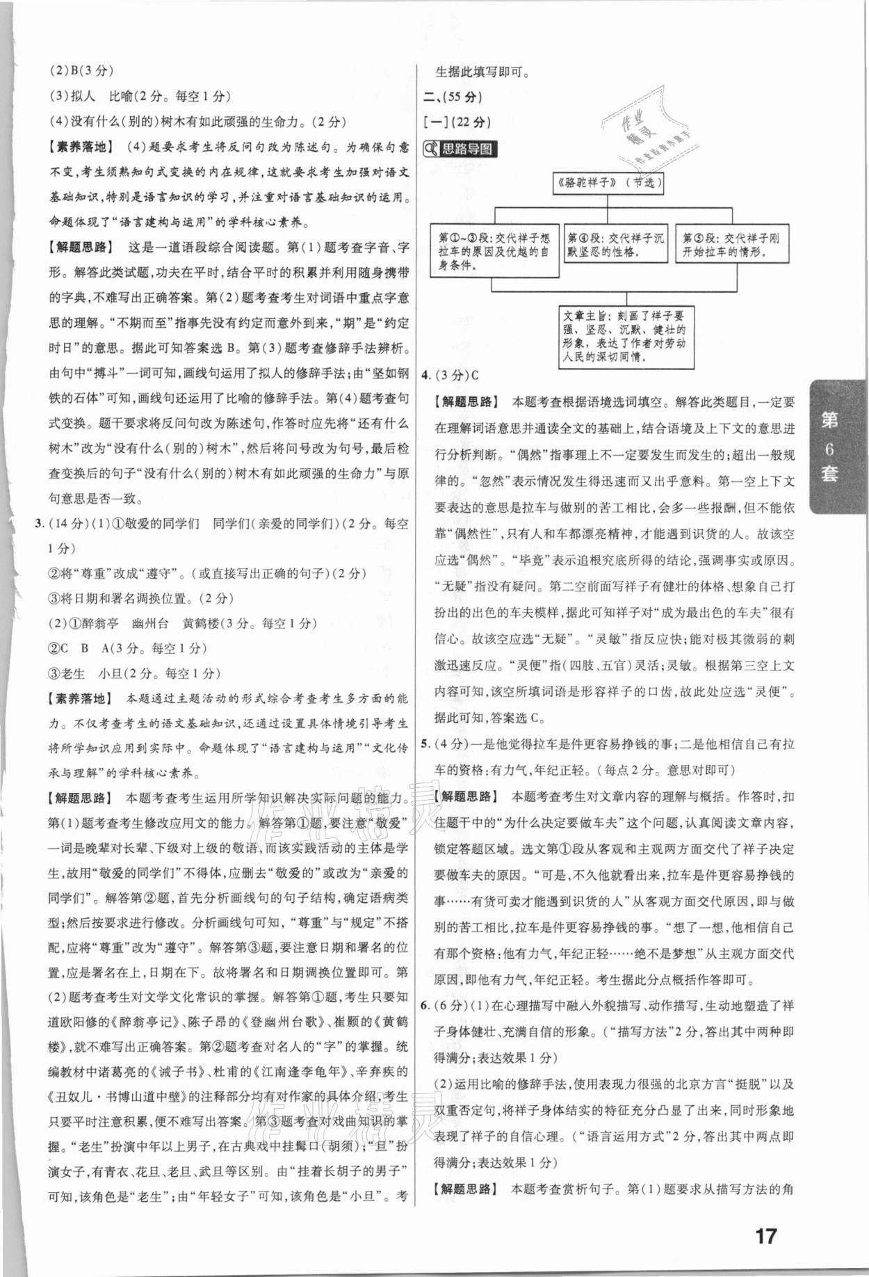 2020年金考卷全國(guó)各省市中考真題匯編45套語(yǔ)文 參考答案第17頁(yè)