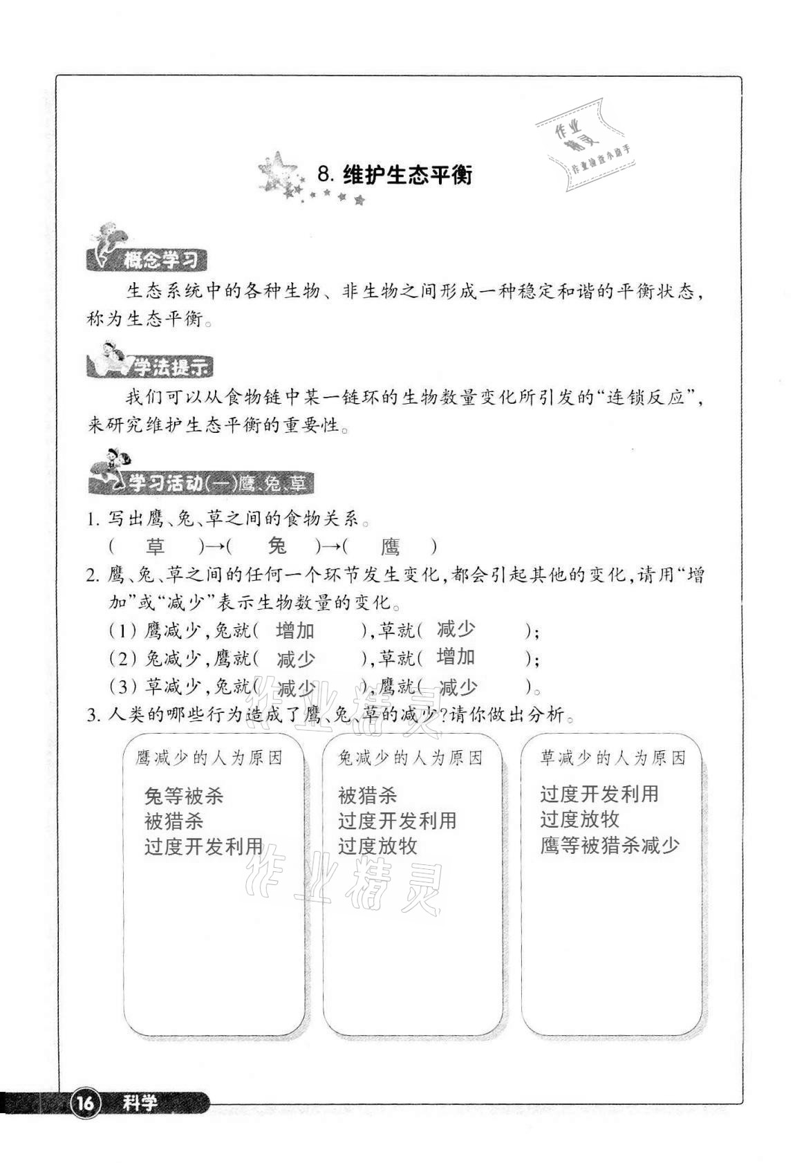 2020同步練習五年級科學上冊教科版浙江教育出版社 第15頁