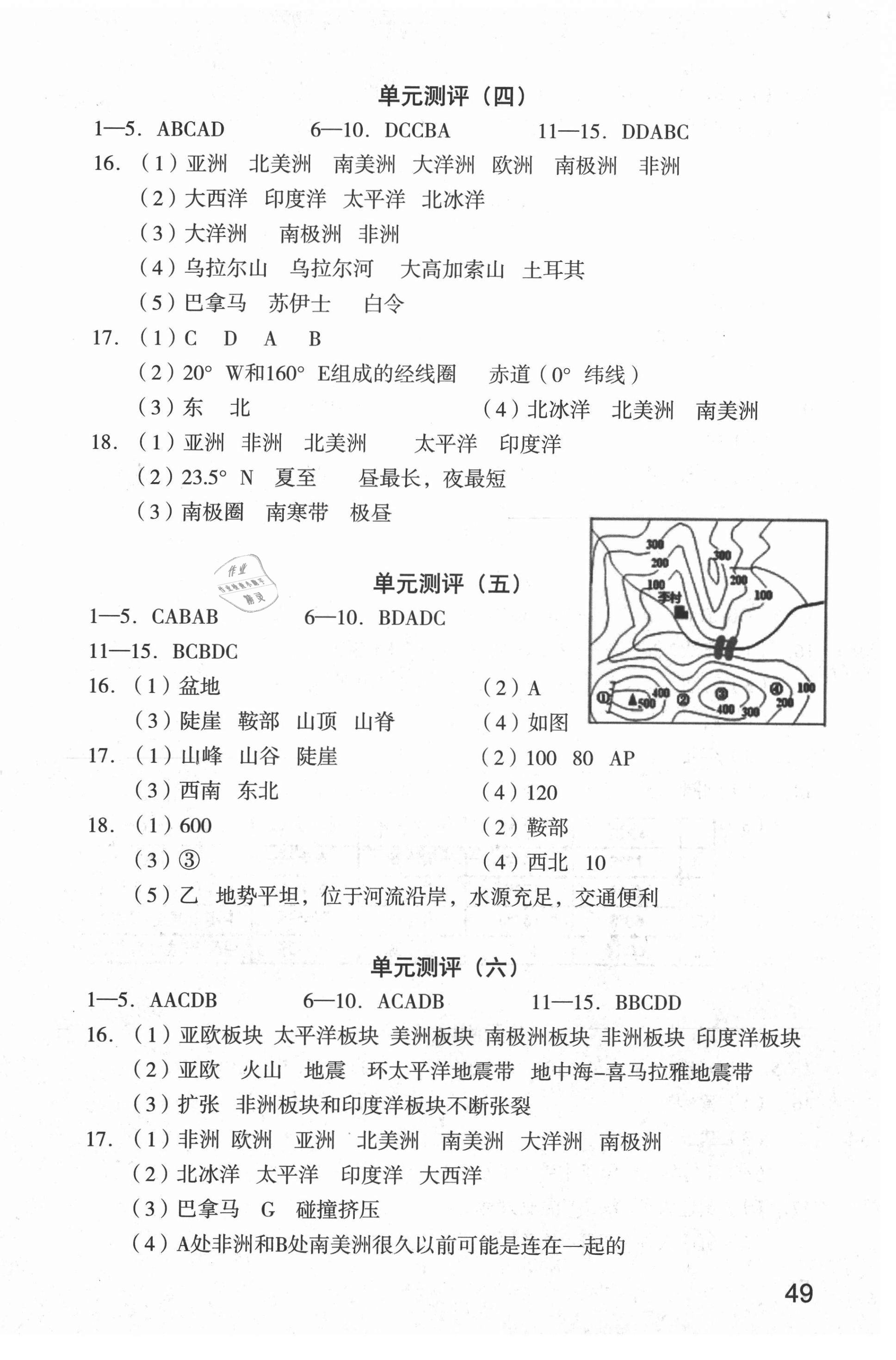 2020年新課標(biāo)AB卷單元測試七年級(jí)地理上冊湘教版 第2頁