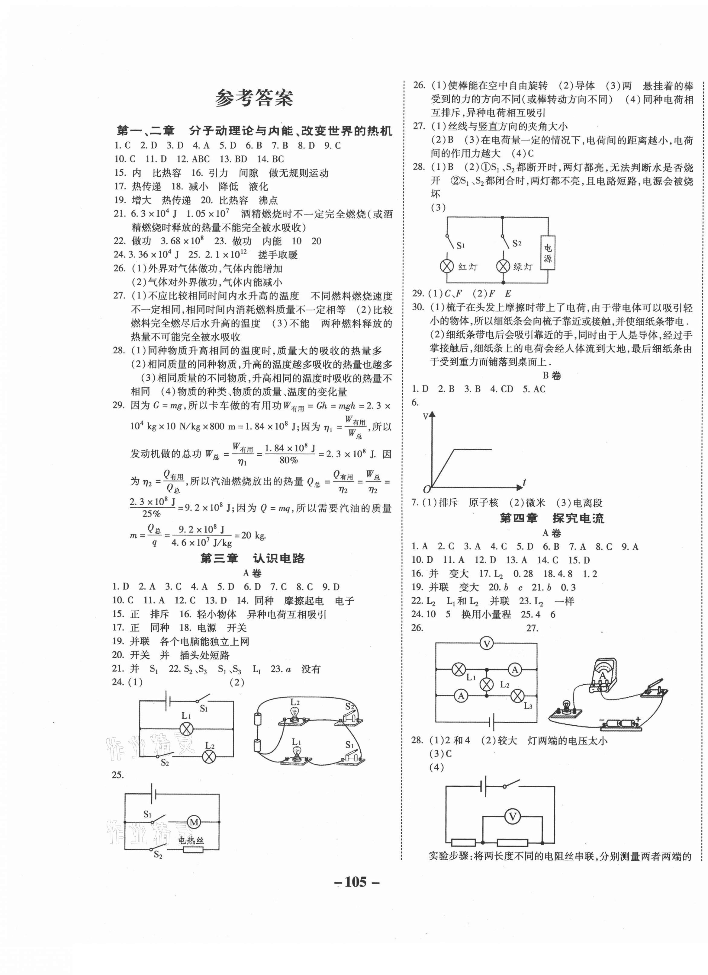 2020年权威考卷九年级物理教科版 第1页