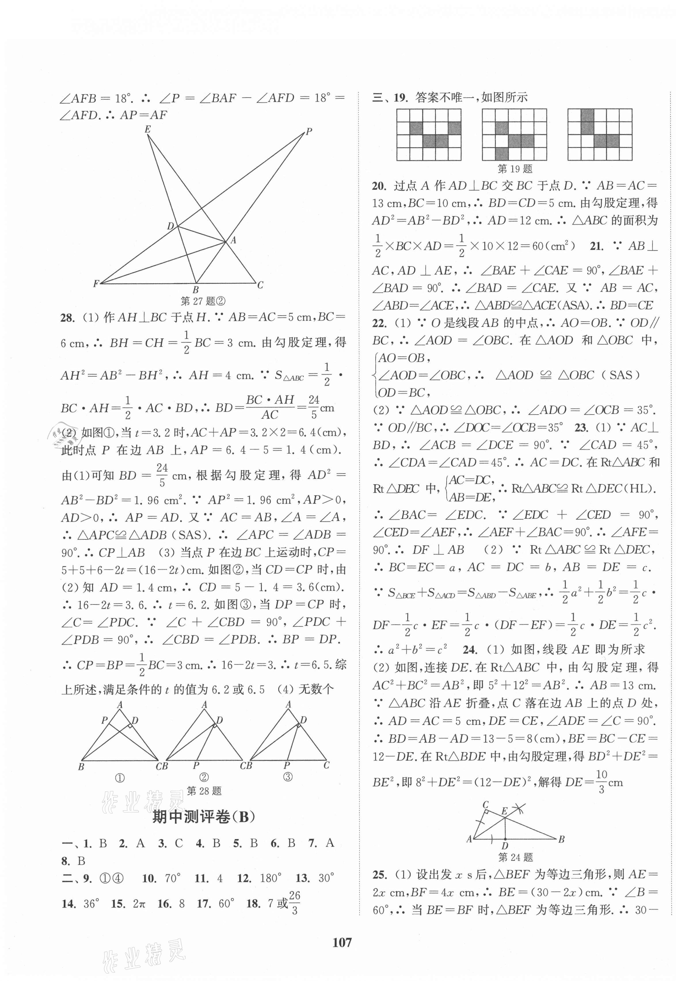 2020年通城學(xué)典初中全程測評卷八年級數(shù)學(xué)上冊蘇科版 第7頁