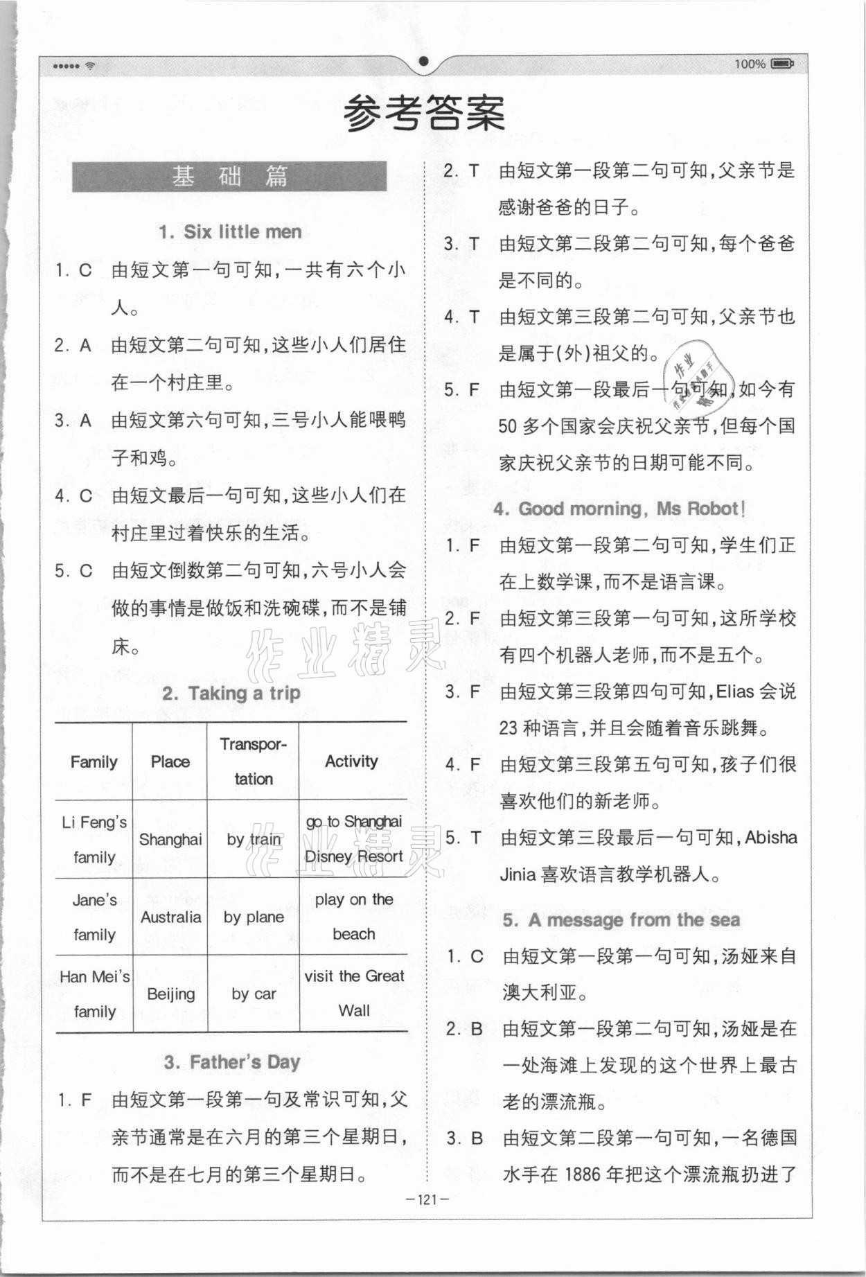 2020年巔峰訓練進階閱讀五年級英語 第1頁
