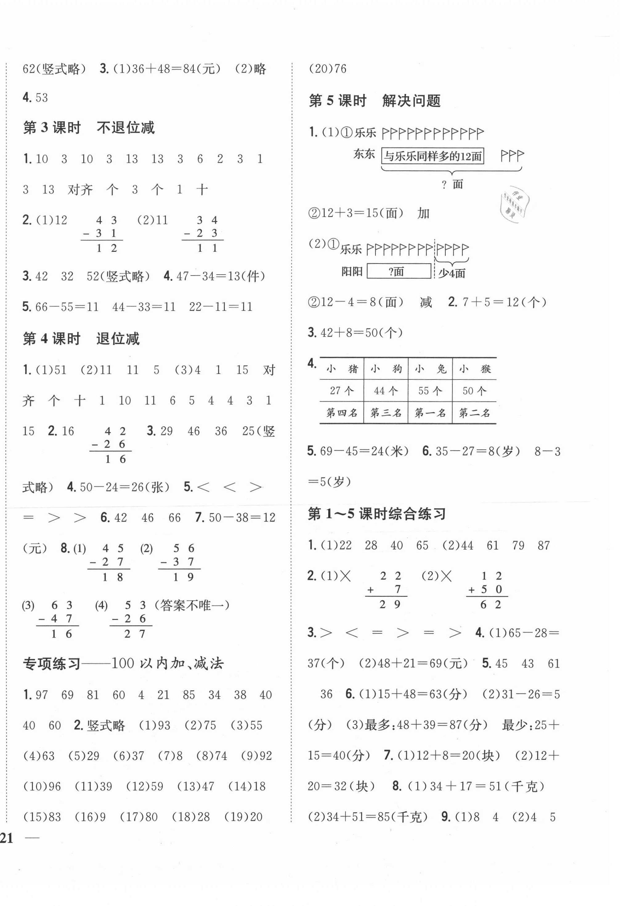 2020年小學題幫二年級數學上冊人教版 第2頁